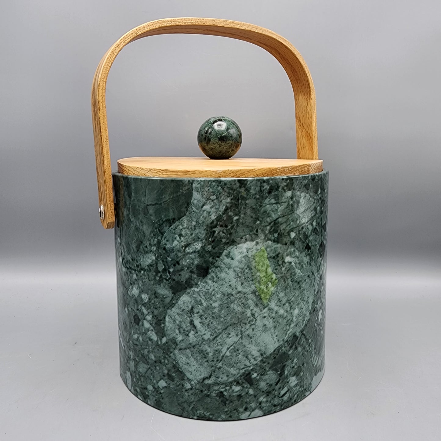 Himark Faux Marble & Wood Ice Bucket