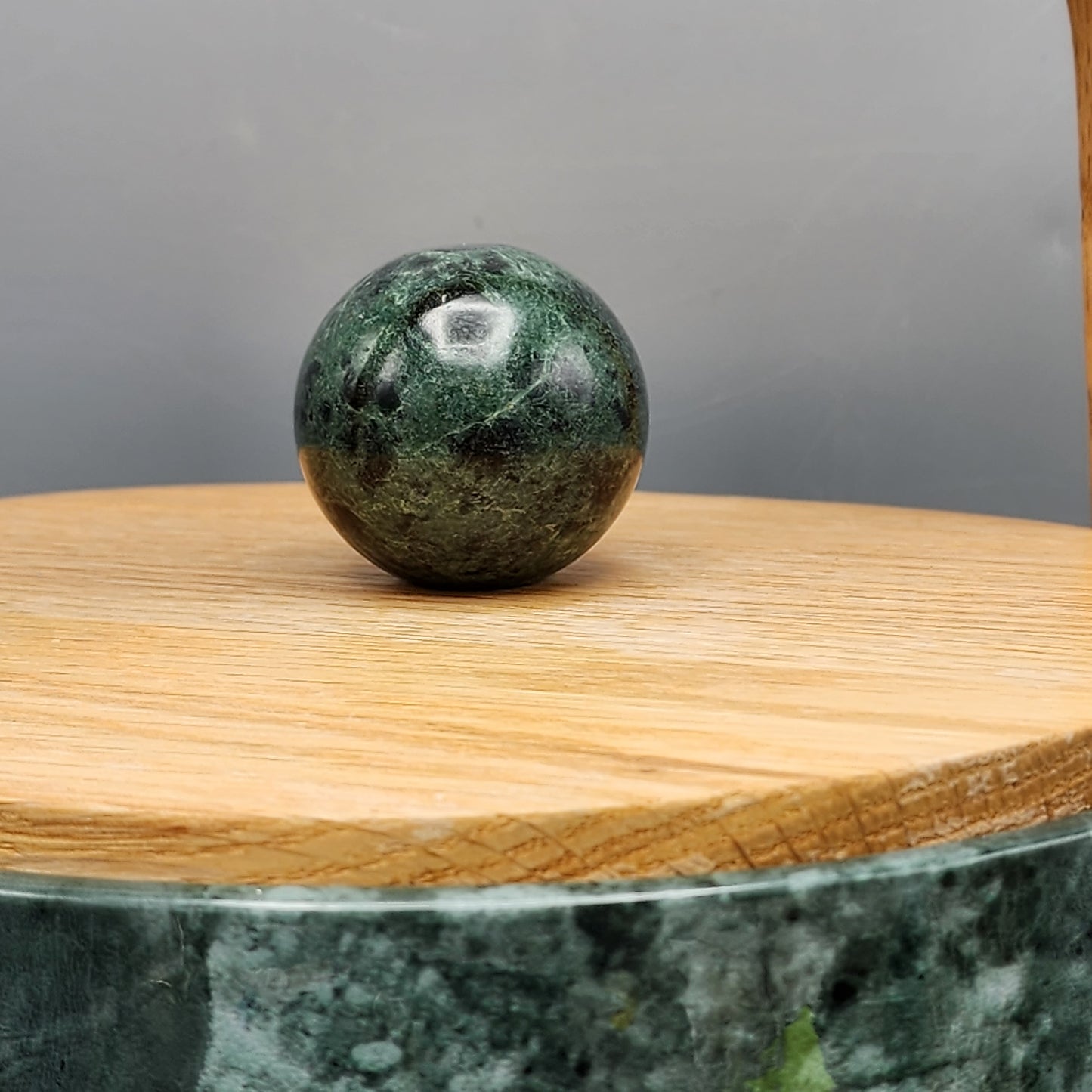 Himark Faux Marble & Wood Ice Bucket