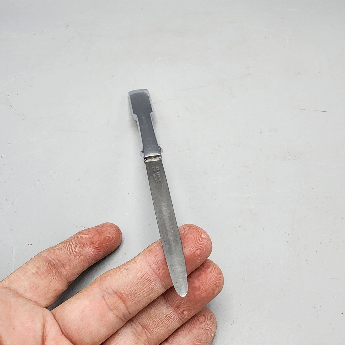 Chrome Letter Opener with Stainless Steel Blade