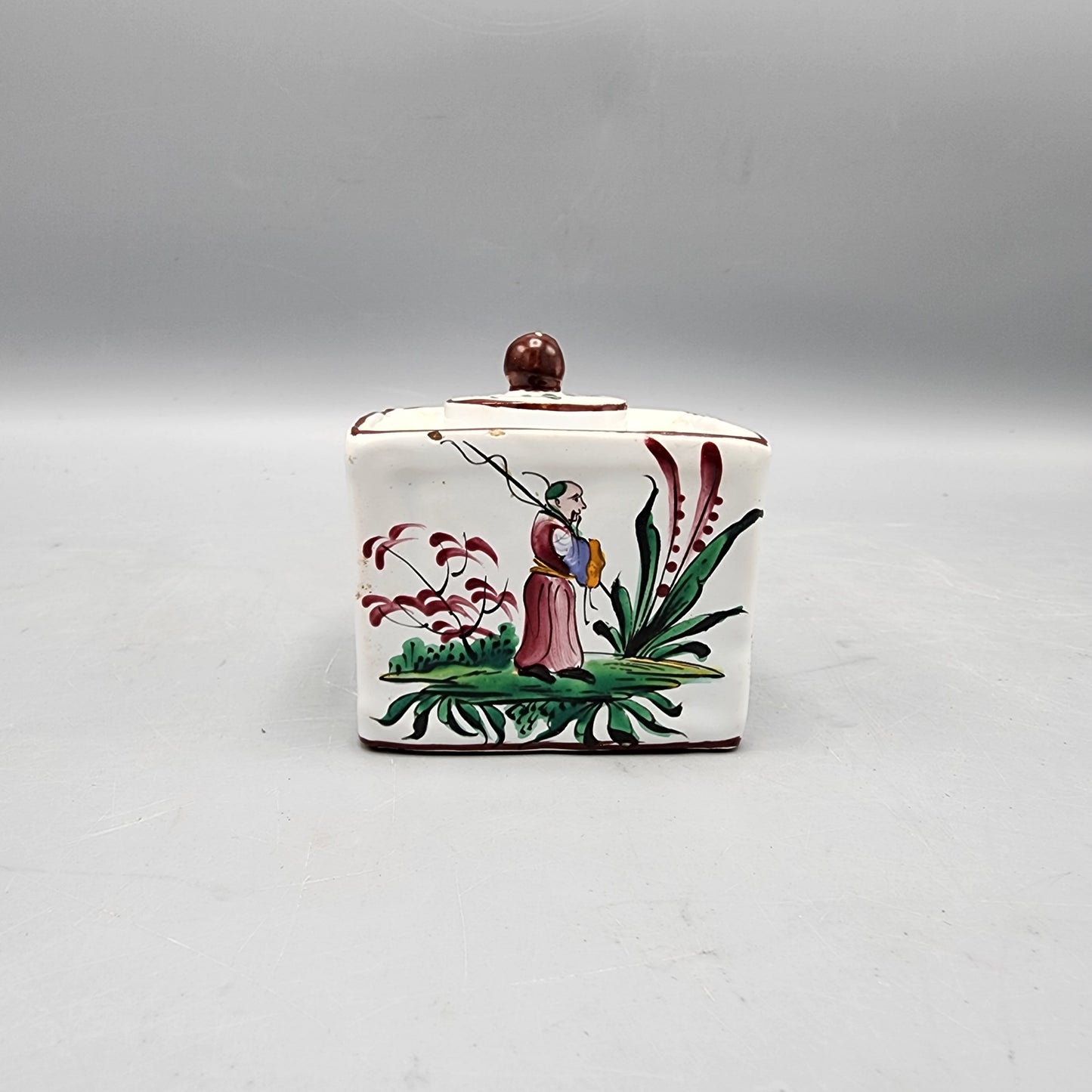 Antique French Faience Inkwell