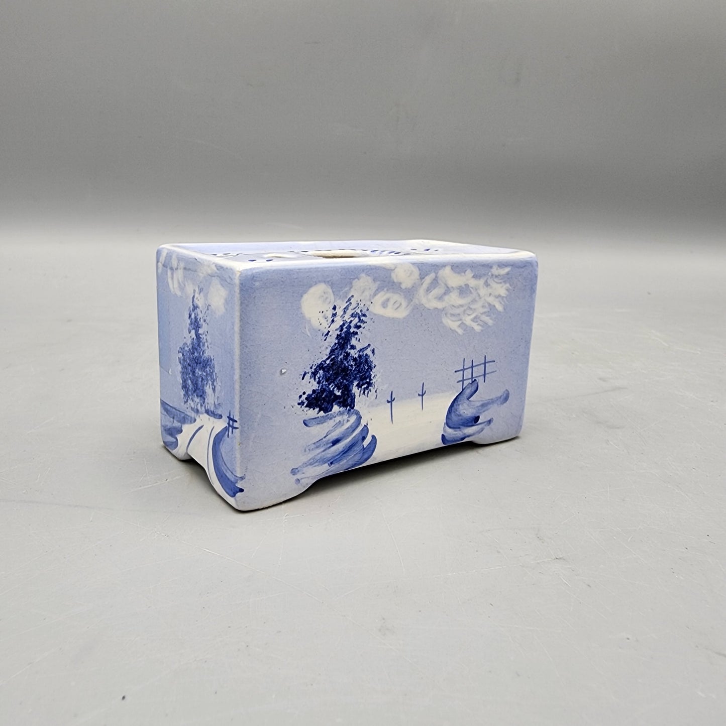 Portuguese Alcobaca Pottery Flower Block