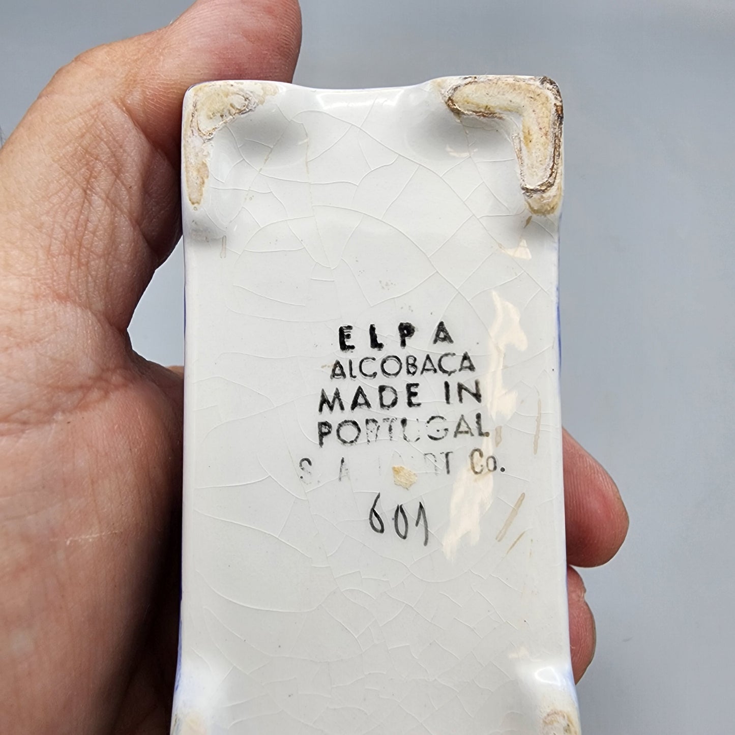 Portuguese Alcobaca Pottery Flower Block