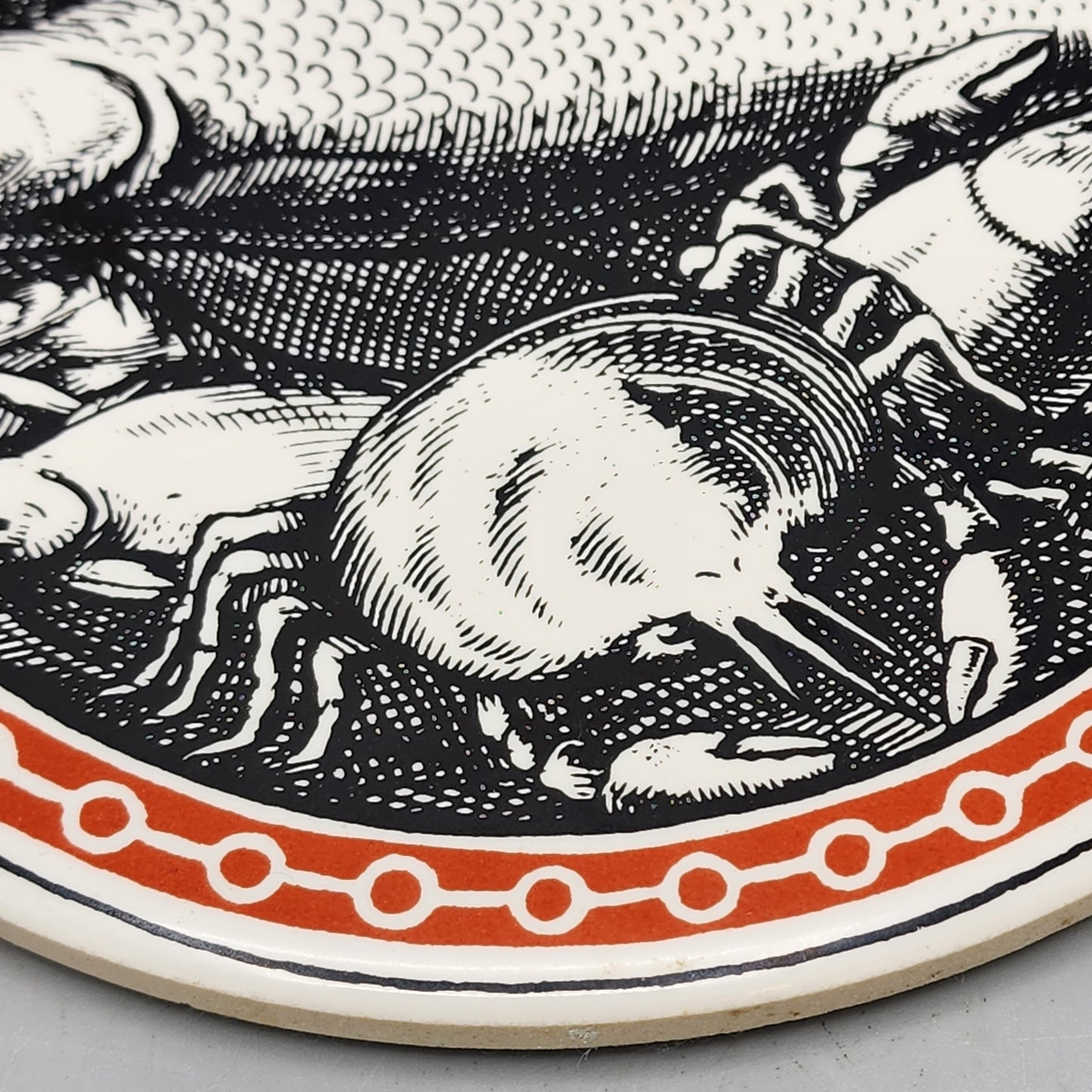 Two Metropolitan Museum of Art Reproduction Fruit and Fish Tile Trivets