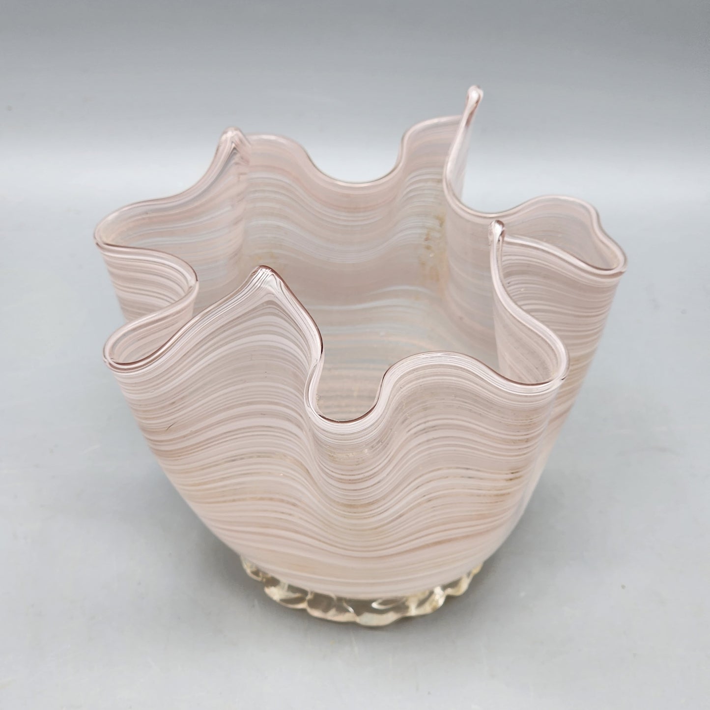Vintage Murano Glass Handkerchief Vase