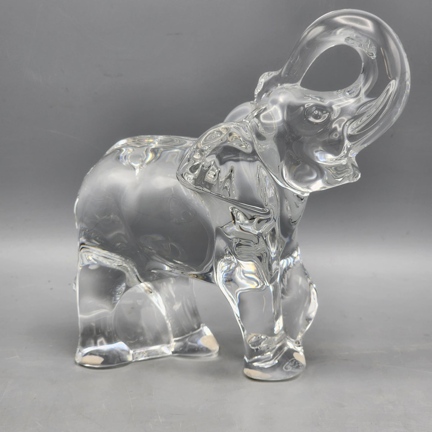 Baccarat Crystal Elephant with Raised Trunk