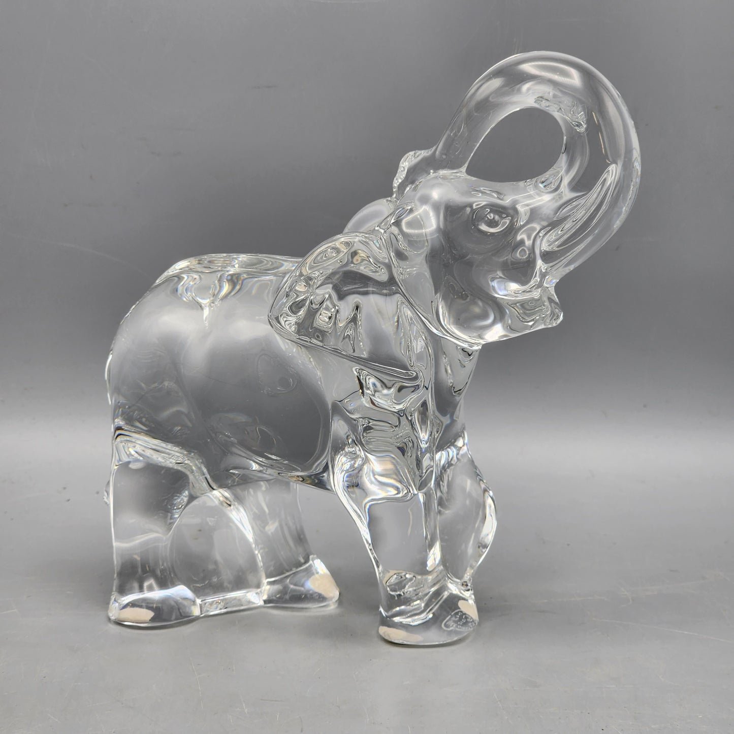 Baccarat Crystal Elephant with Raised Trunk
