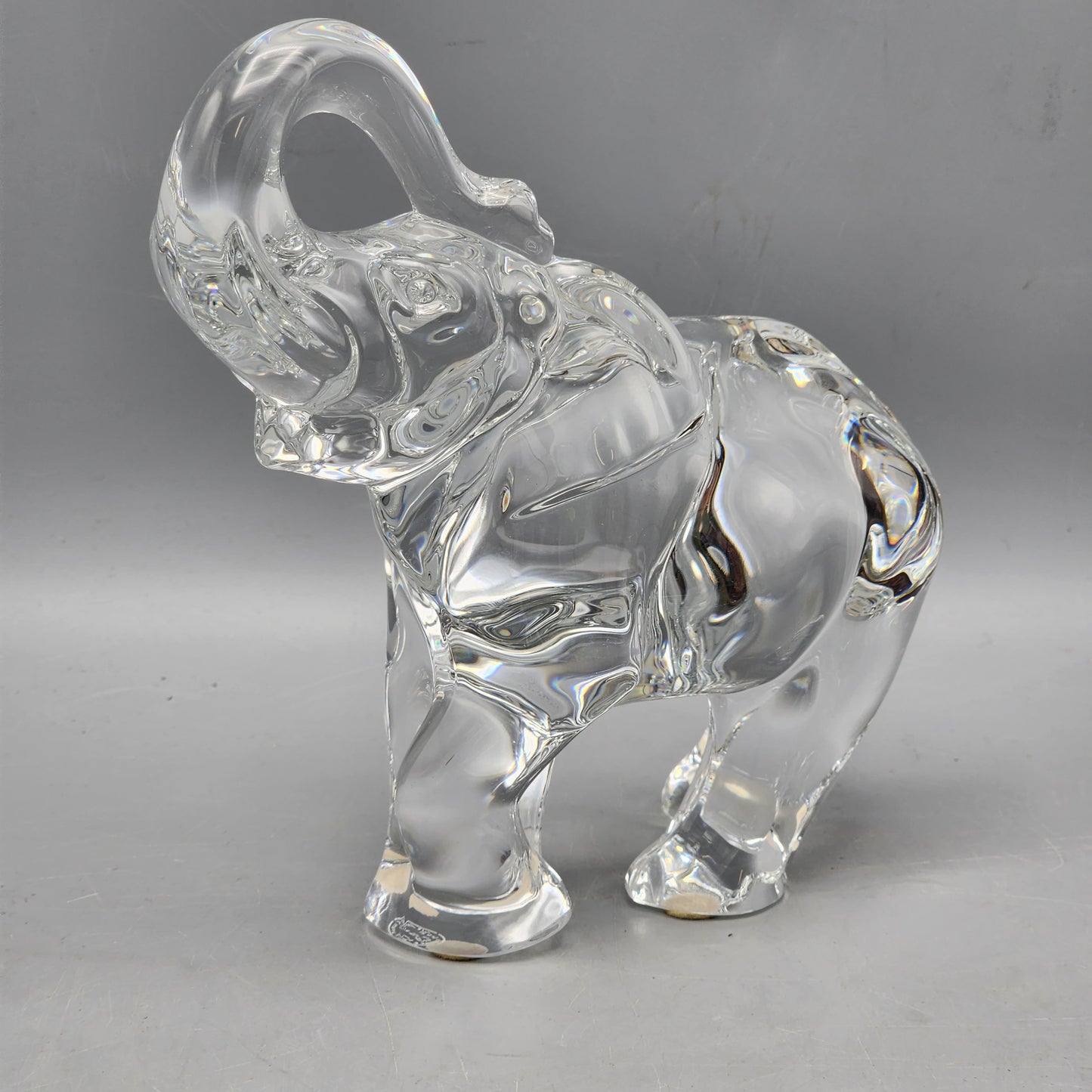 Baccarat Crystal Elephant with Raised Trunk