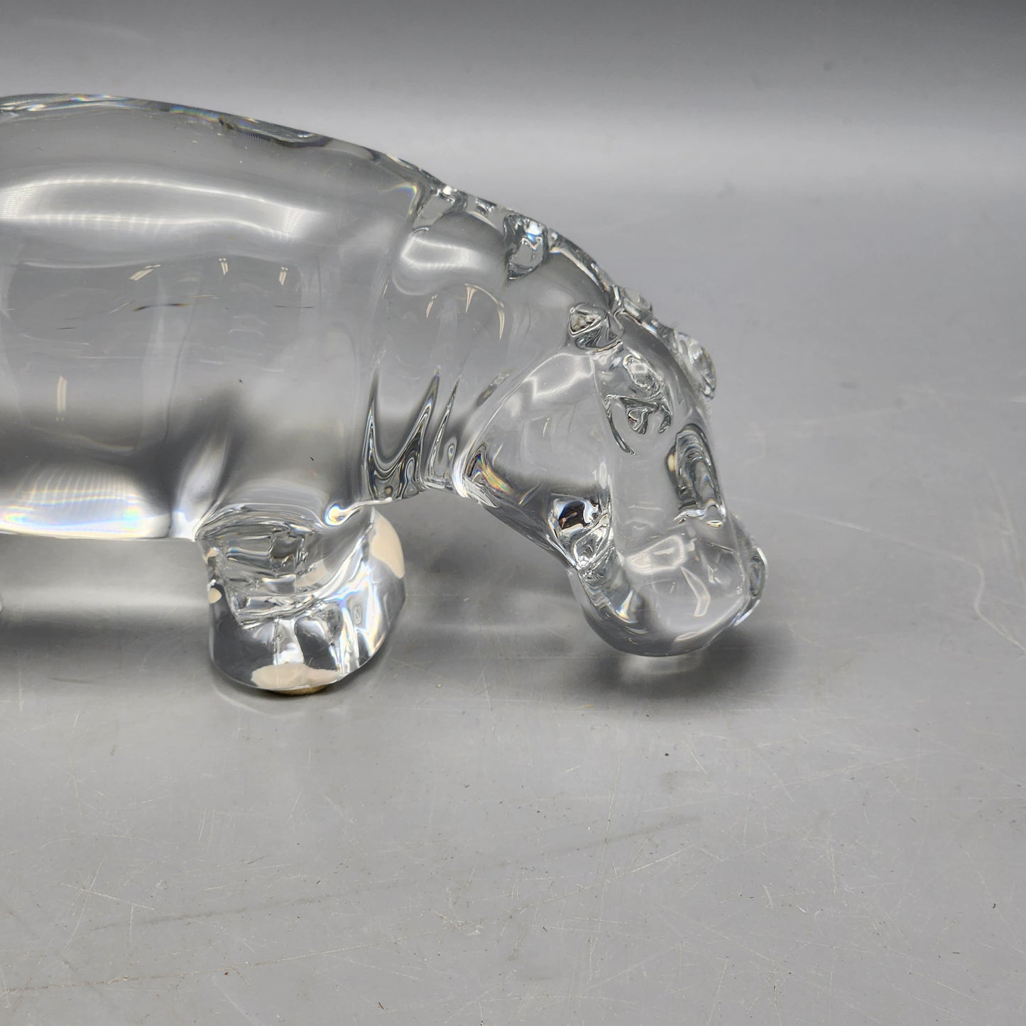 Baccarat Crystal Hippopotamus Figure