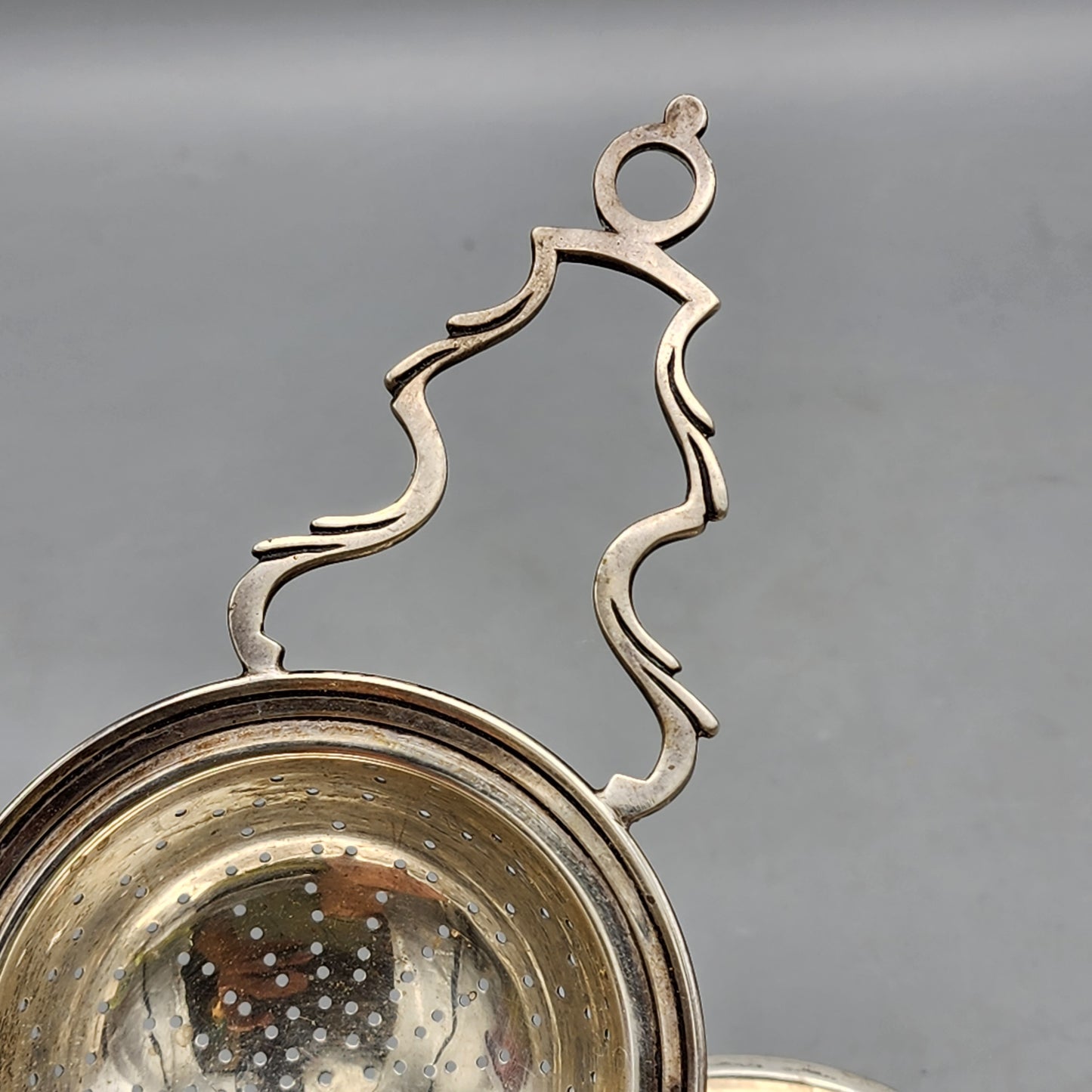 Sterling Silver Tea Strainer and Stand