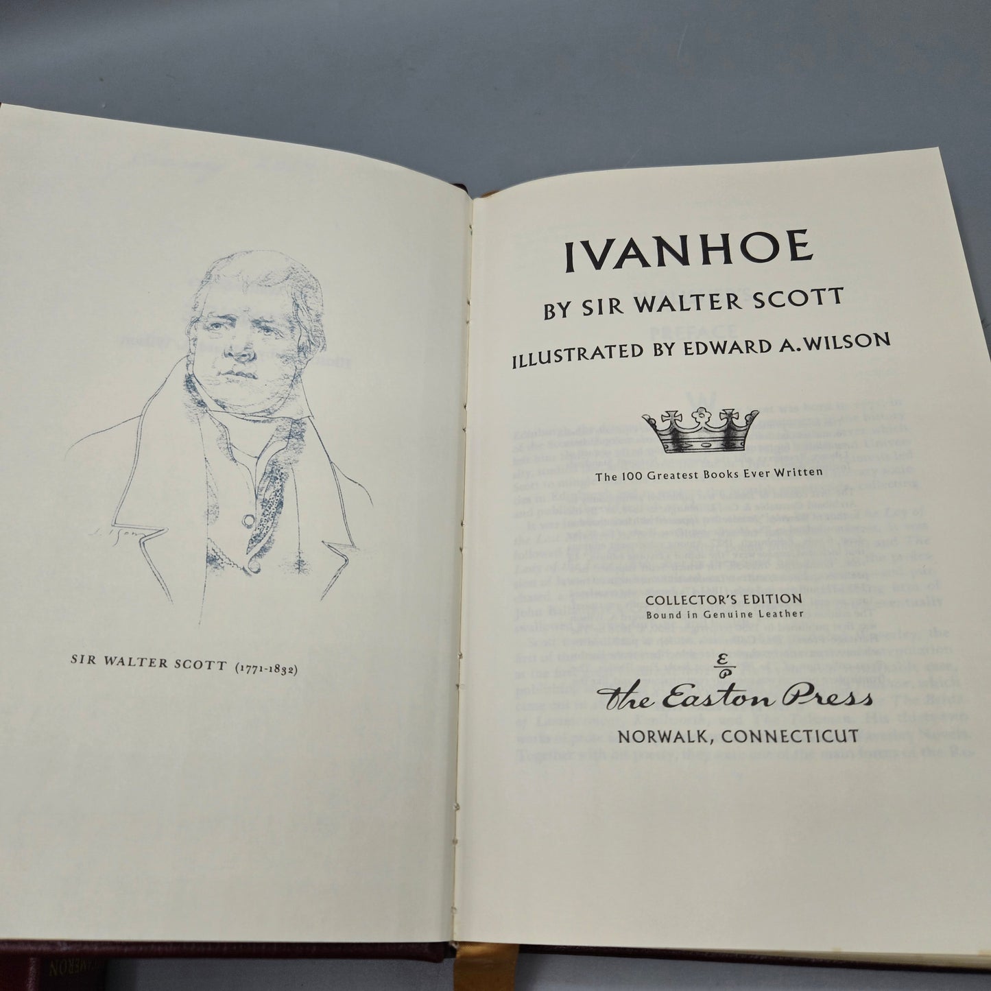 Leatherbound Book - Sir Walter Scott "Ivanhoe" Easton Press
