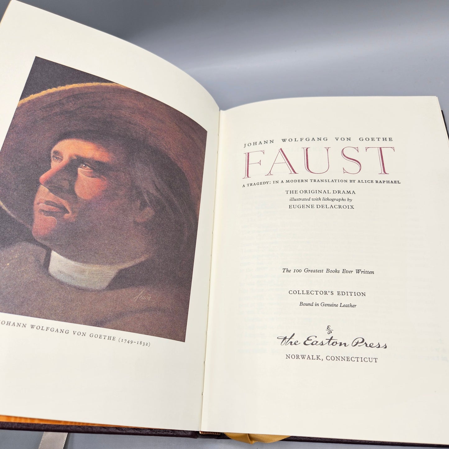 Leatherbound Book - Goethe "Faust" Easton Press