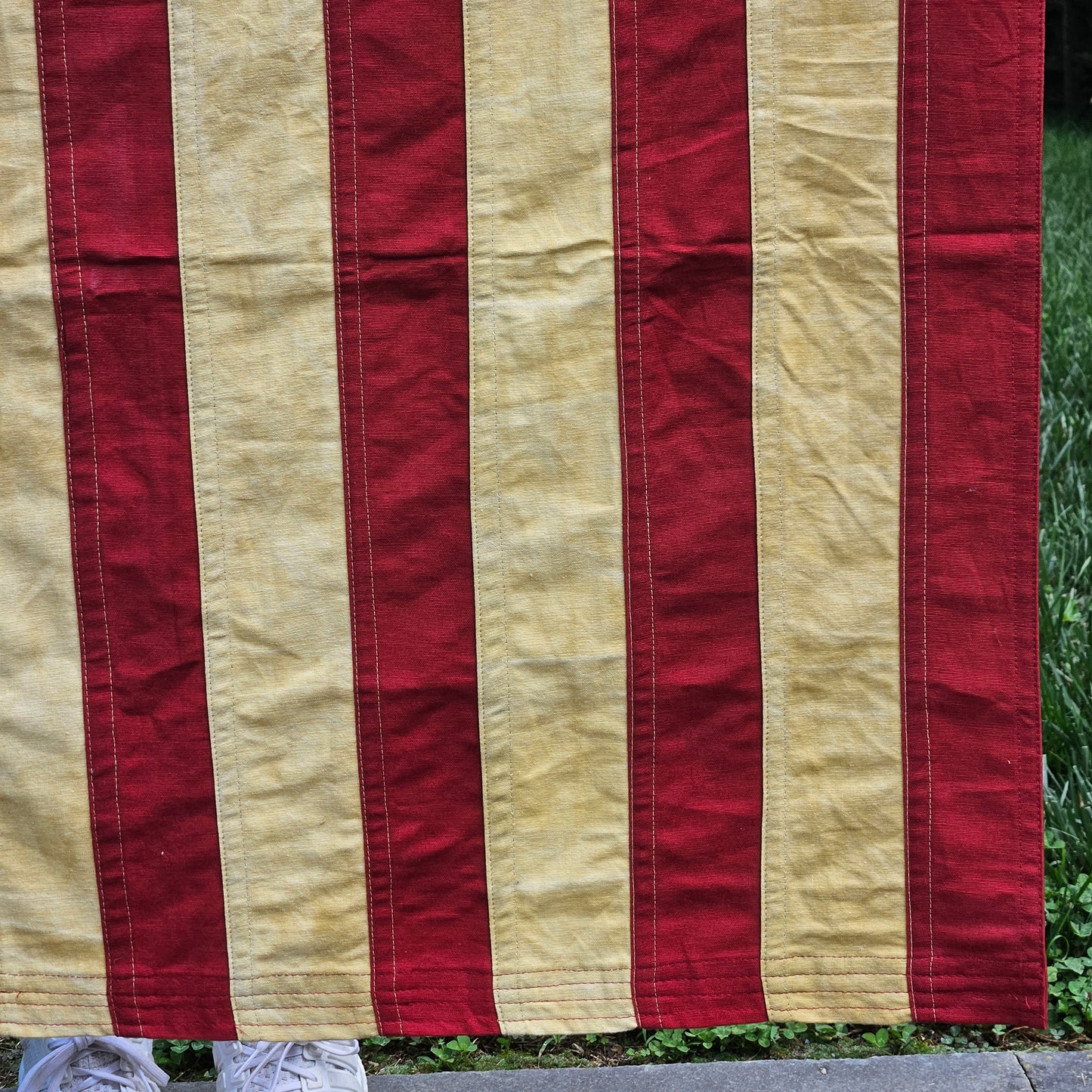Large 50 Tea-Stained Star American Flag 32" x 58"