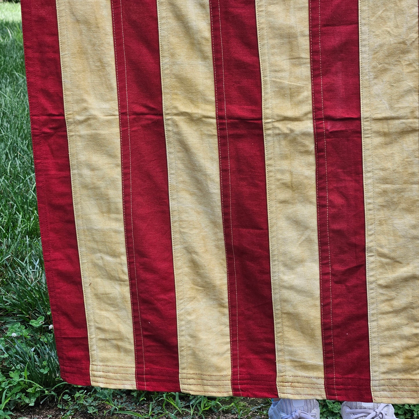 Large 50 Tea-Stained Star American Flag 32" x 58"