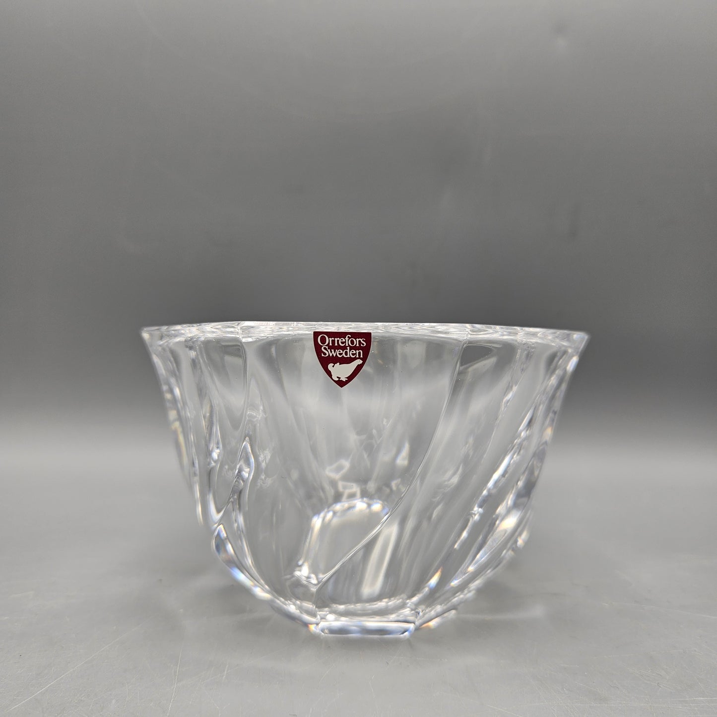 Orrefors Crystal Residence Swirl Pattern Bowl