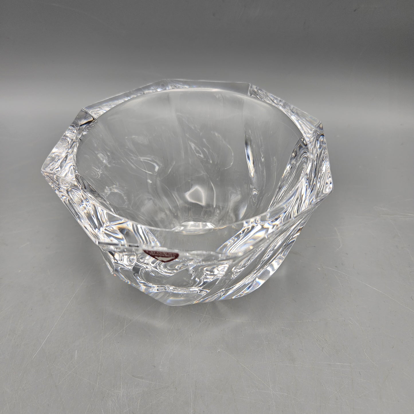 Orrefors Crystal Residence Swirl Pattern Bowl