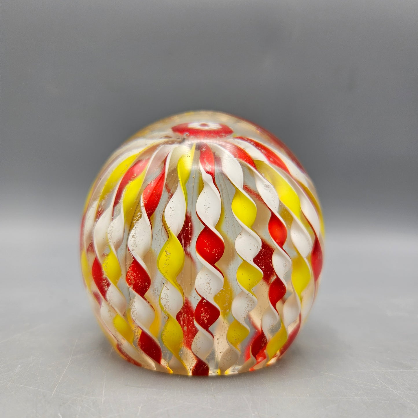 Vintage Murano Crystal Zanfirico Paperweight