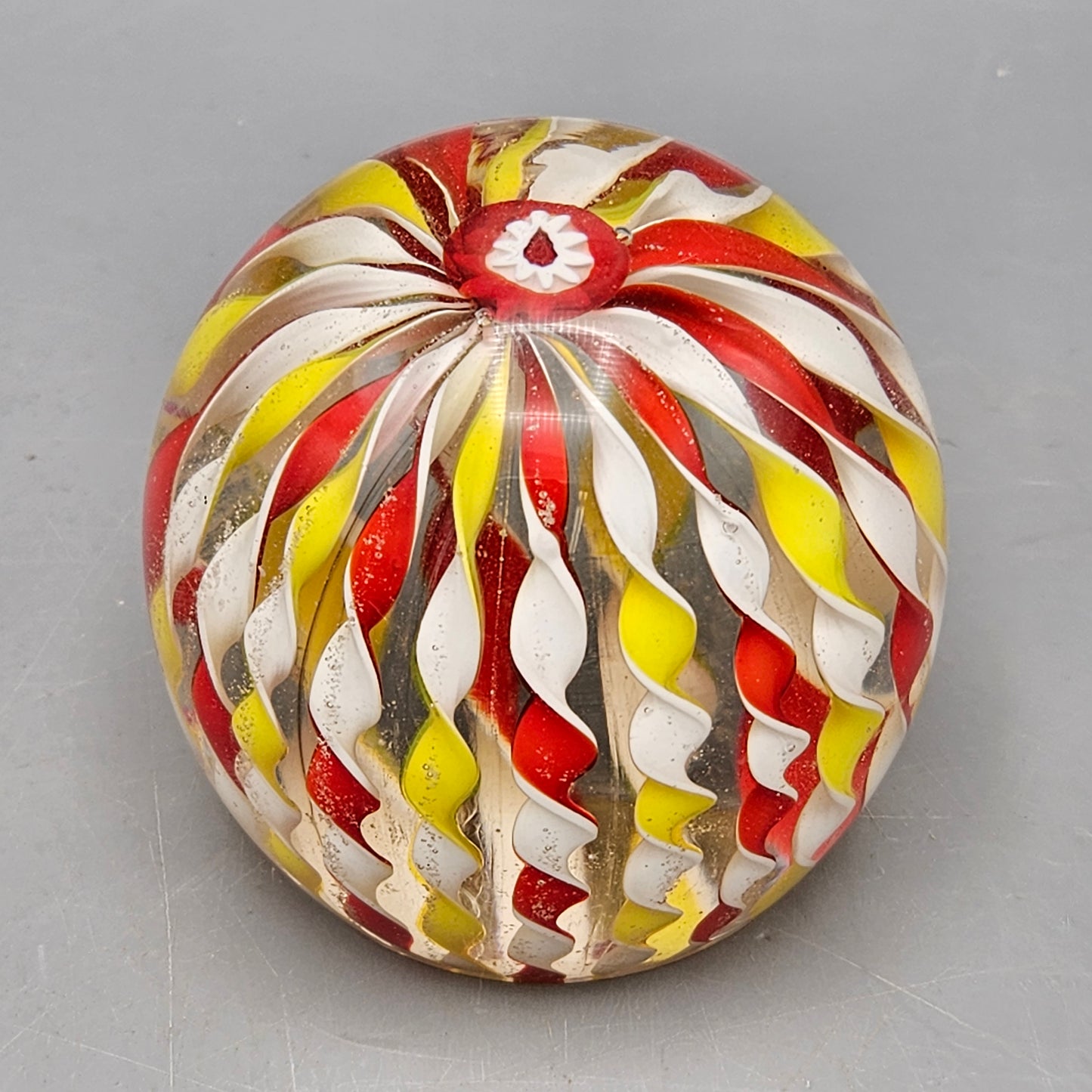 Vintage Murano Crystal Zanfirico Paperweight