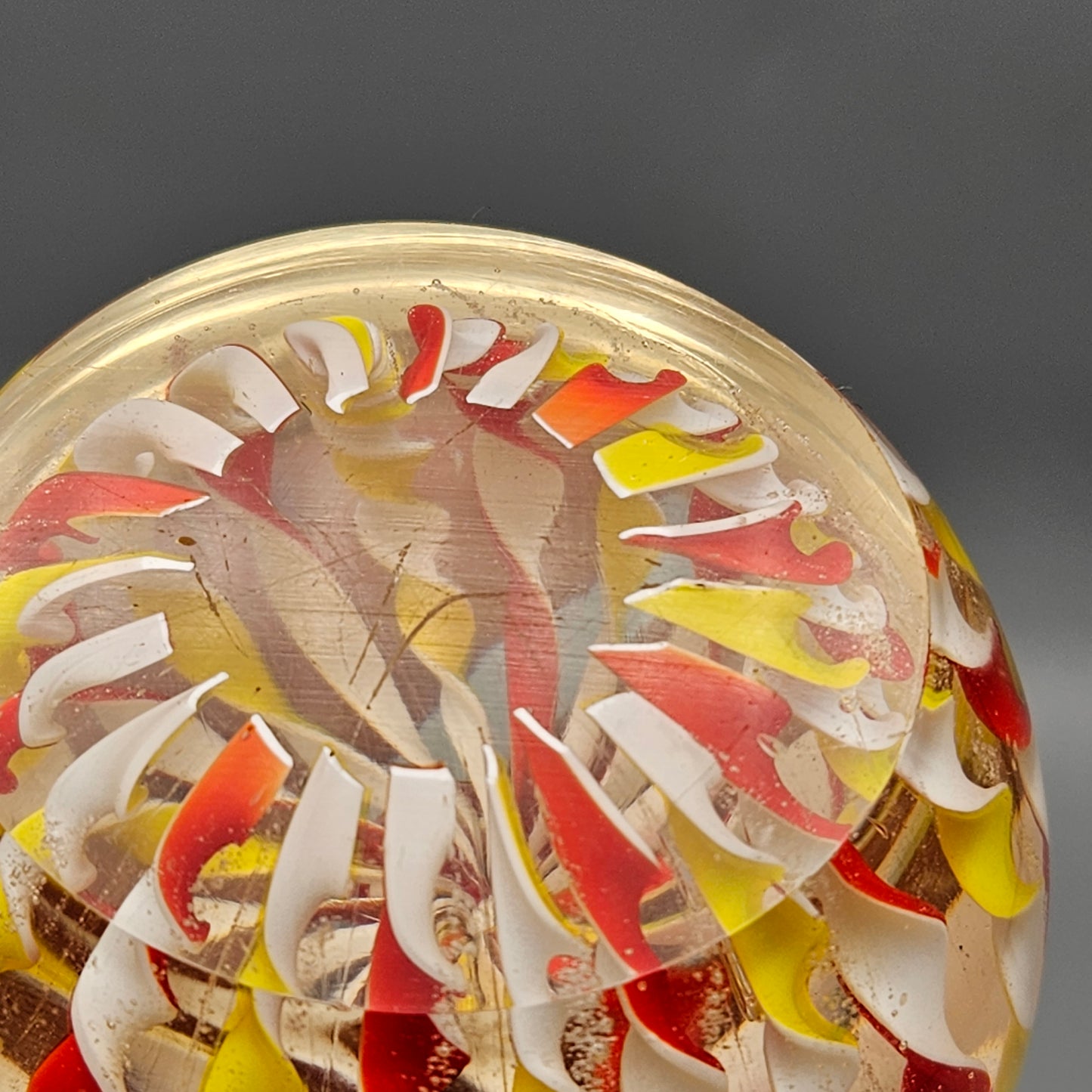 Vintage Murano Crystal Zanfirico Paperweight