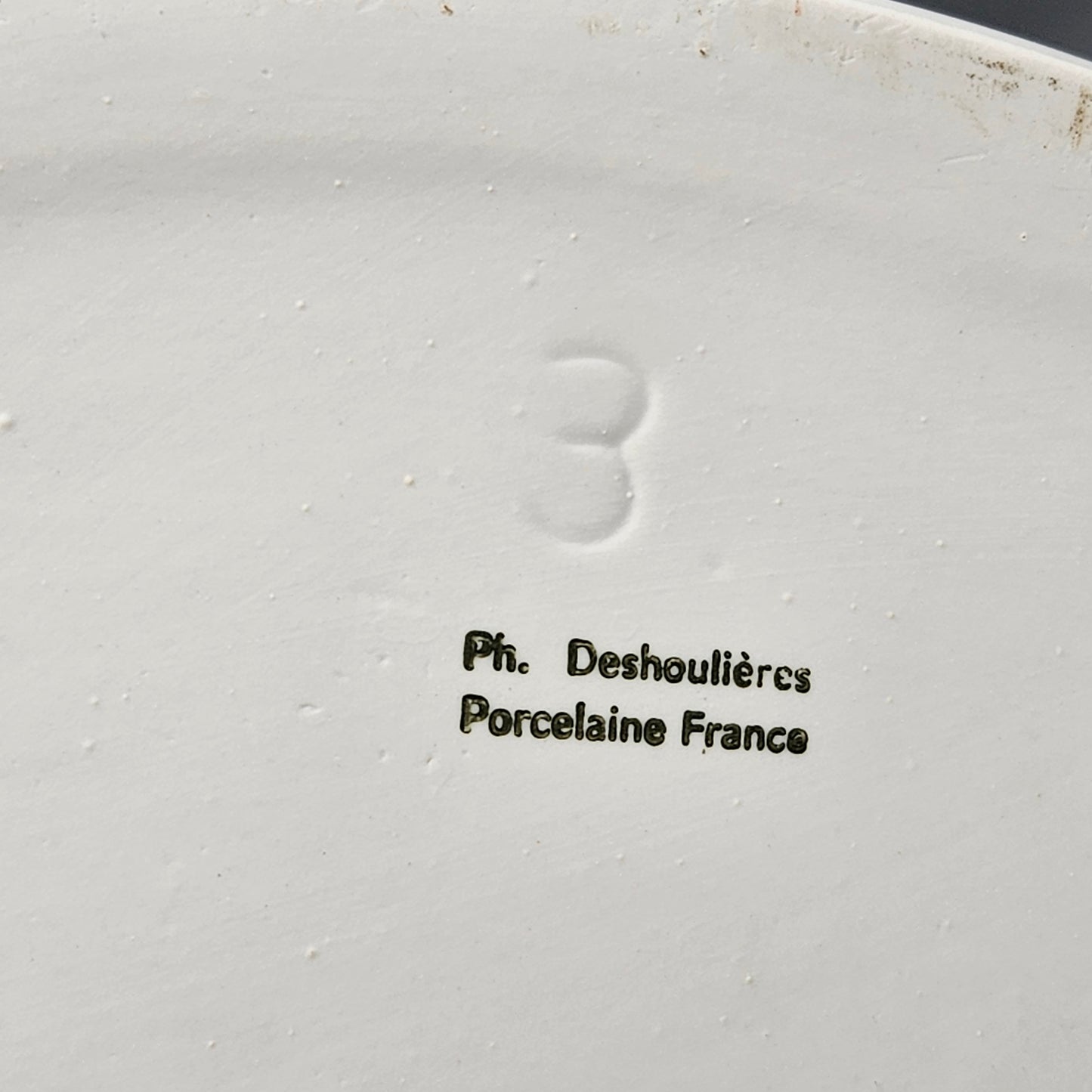 Large Vintage Philippe Deshouliere Porcelain Oval Lidded Casserole