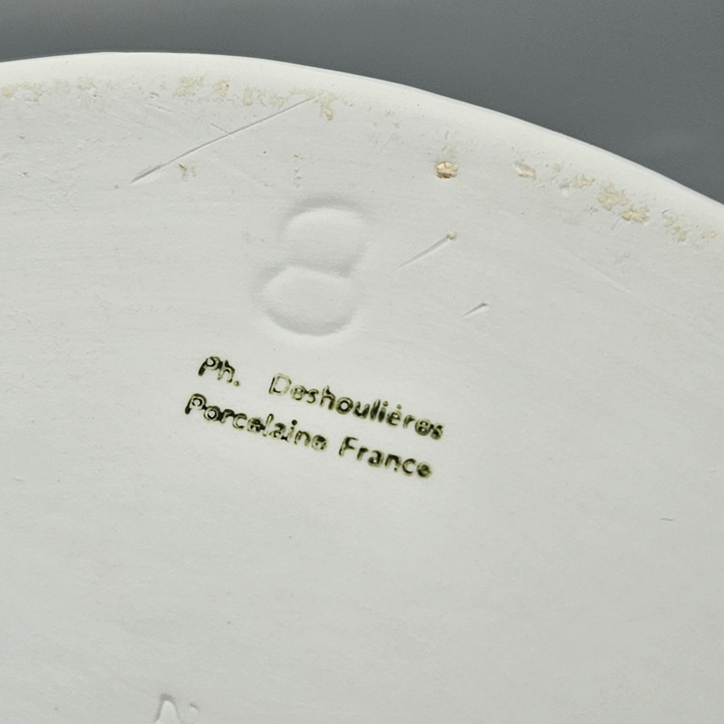 Small Vintage Philippe Deshouliere Porcelain Oval Lidded Casserole