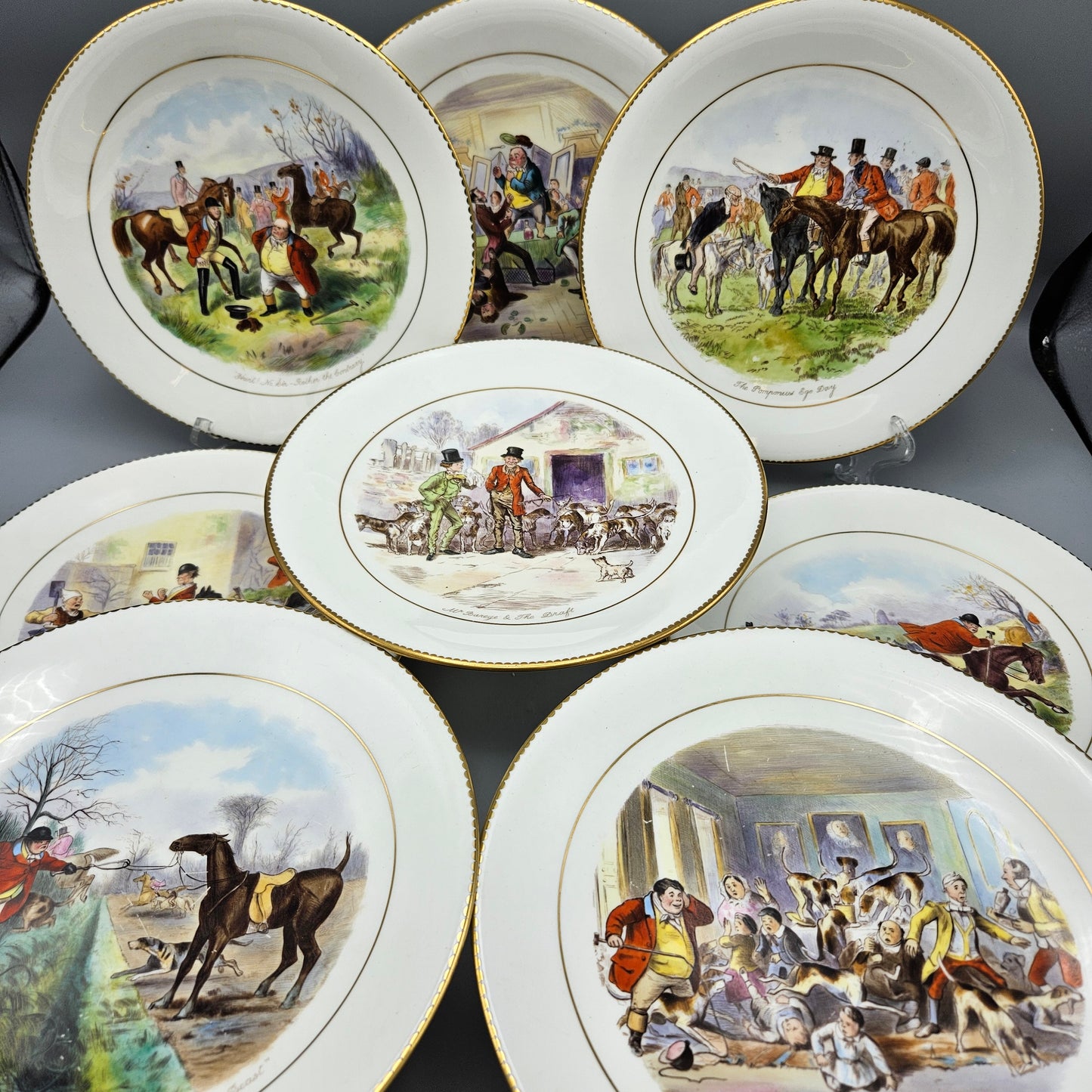 Wedgwood Bone China Jorrocks Plates - Set of Eight