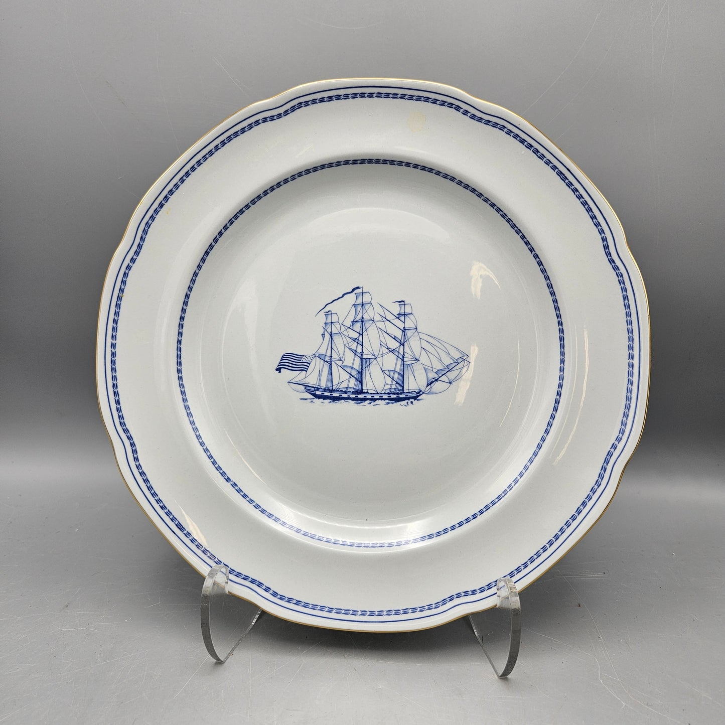 Spode Blue Trade Winds Dinner Plates - Eight Available