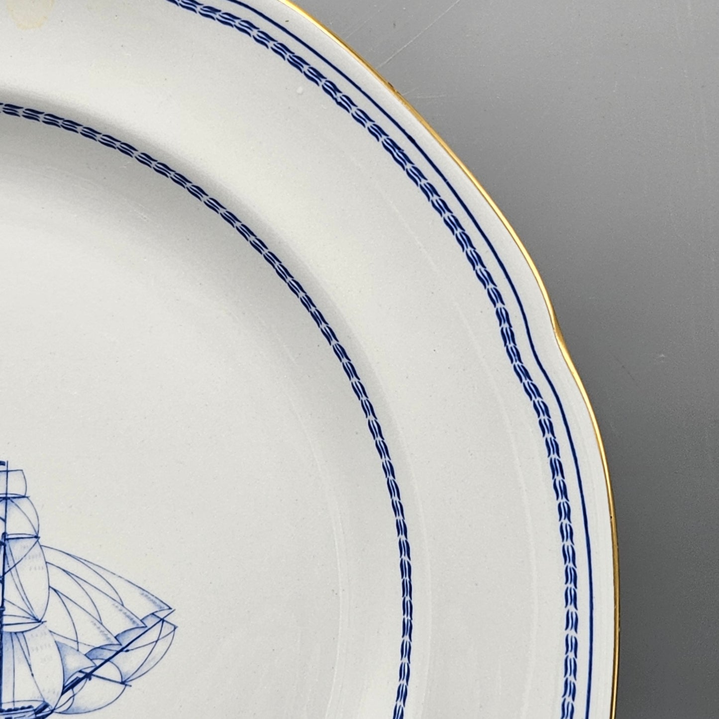 Spode Blue Trade Winds Dinner Plates - Eight Available