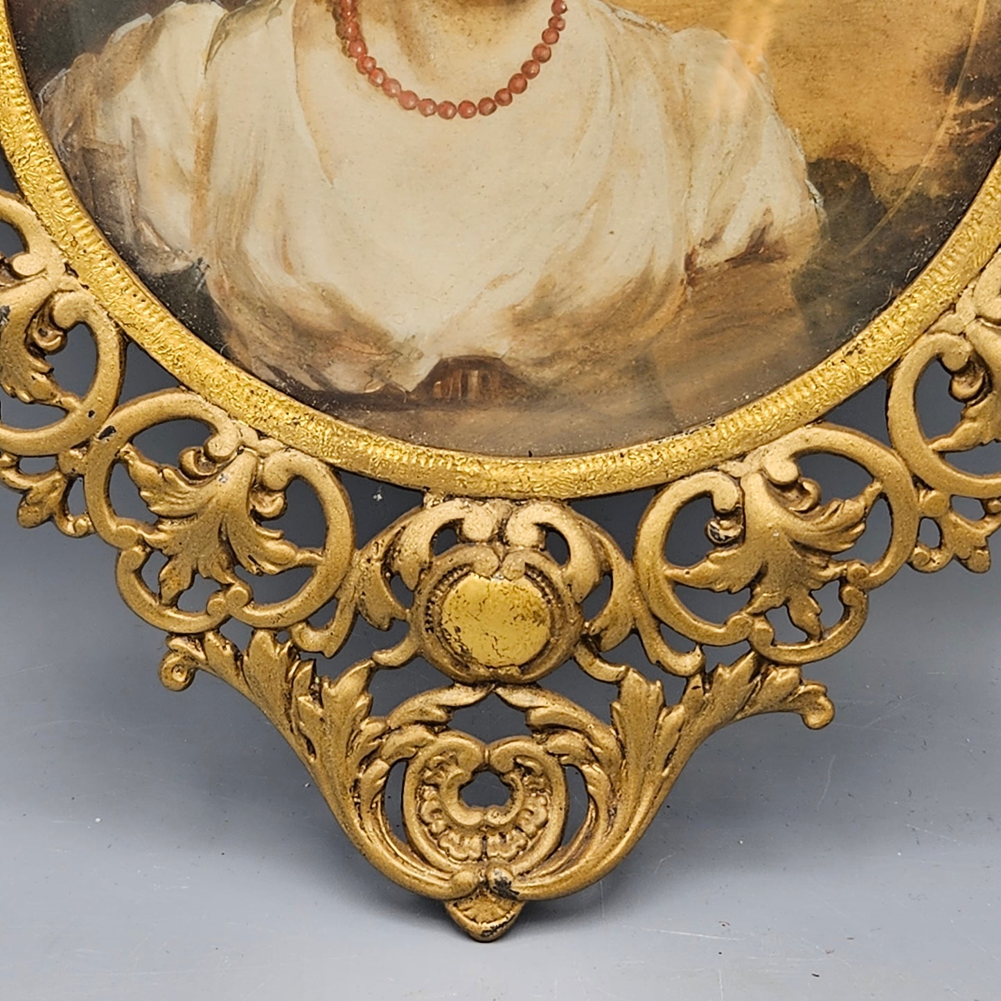 Antique Gilt Brass Picture Frame