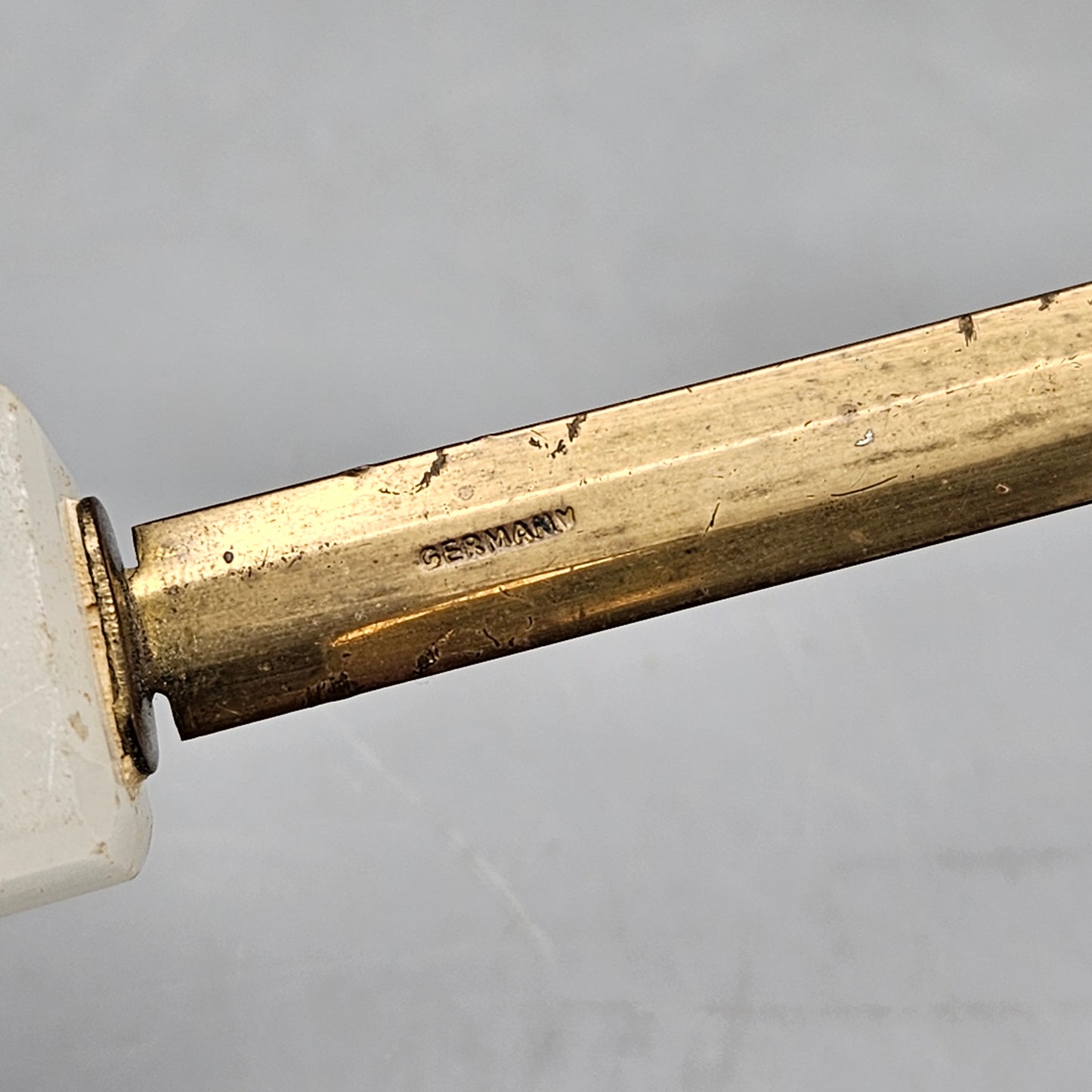 Vintage German Onyx and Brass Letter Opener