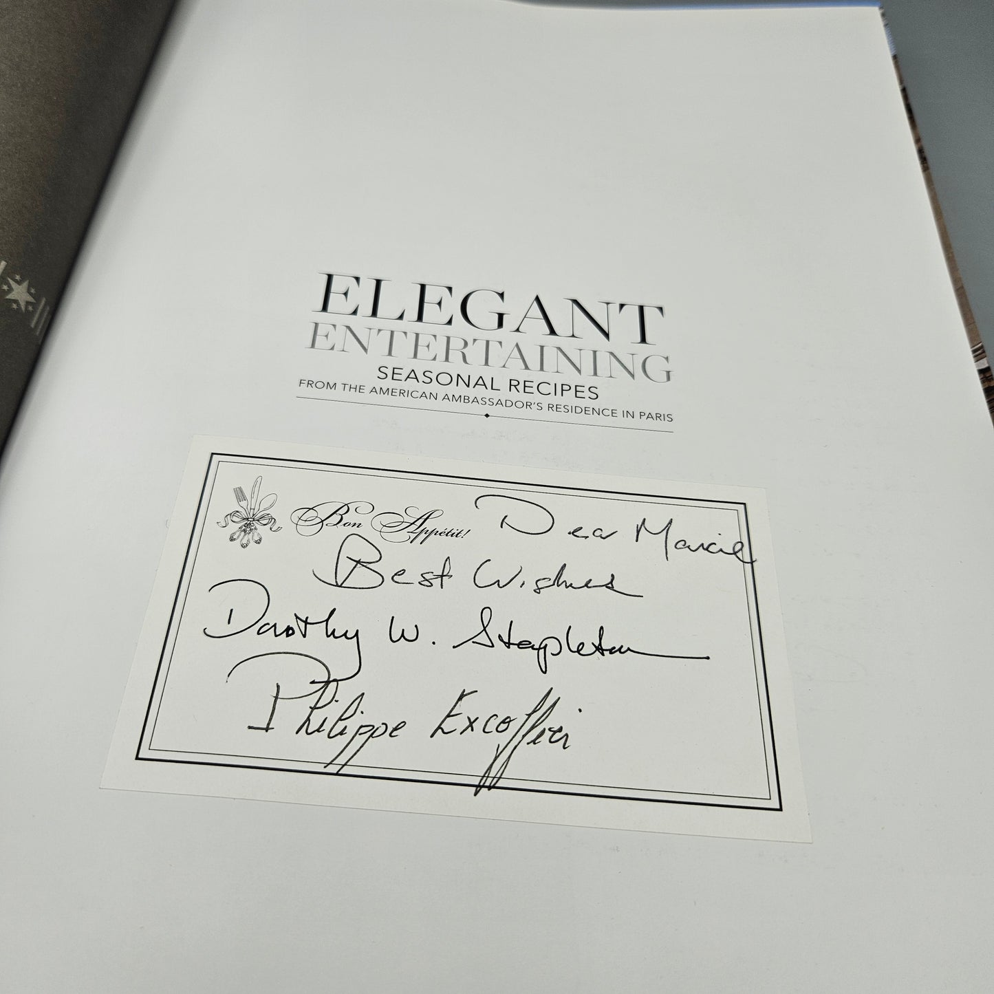 Dorothy Walker Stapleton & Philippe Excoffier - Elegant Entertaining Seasonal Recipes