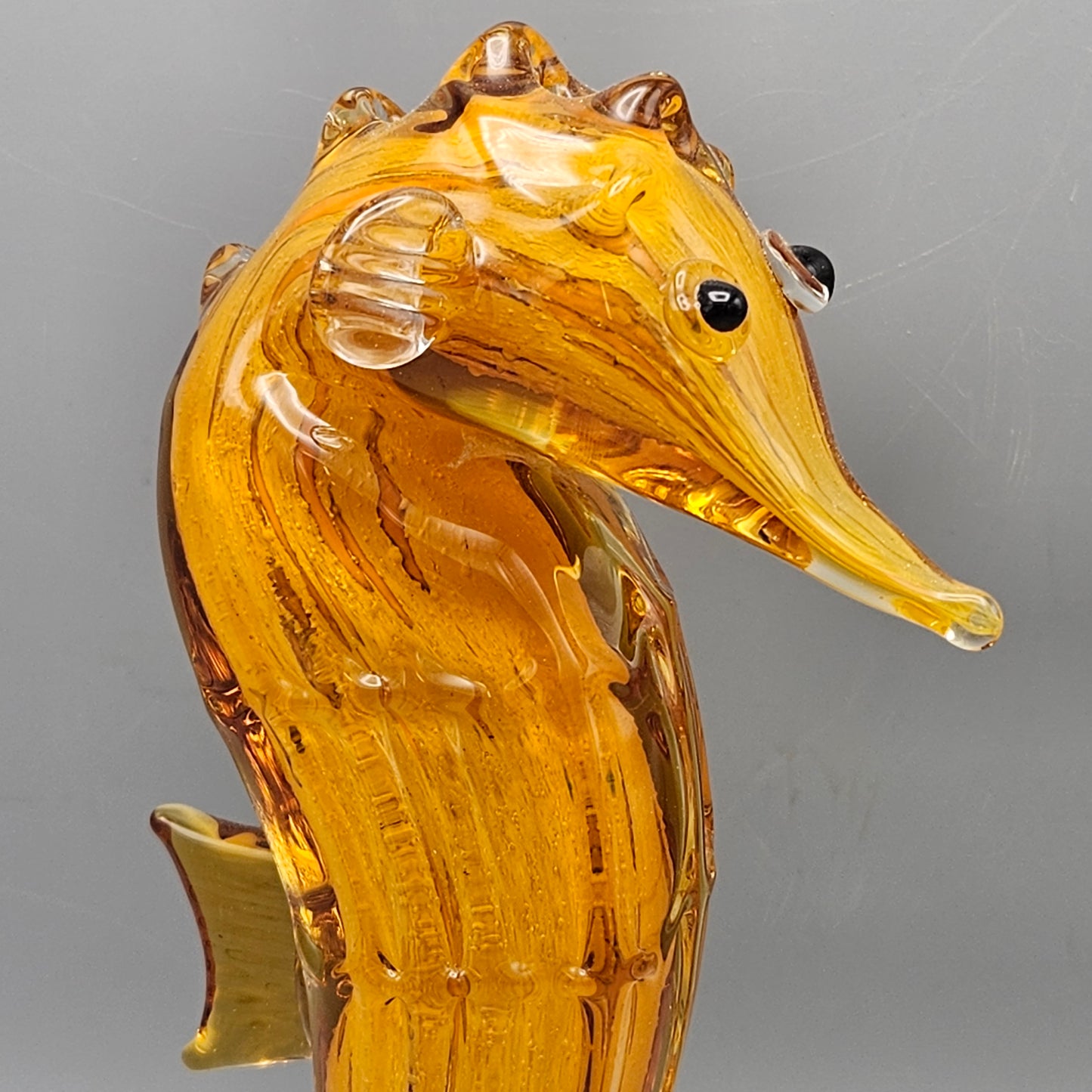 Vinci by Dynasty Gallery Fused Glass Seahorse Figurine