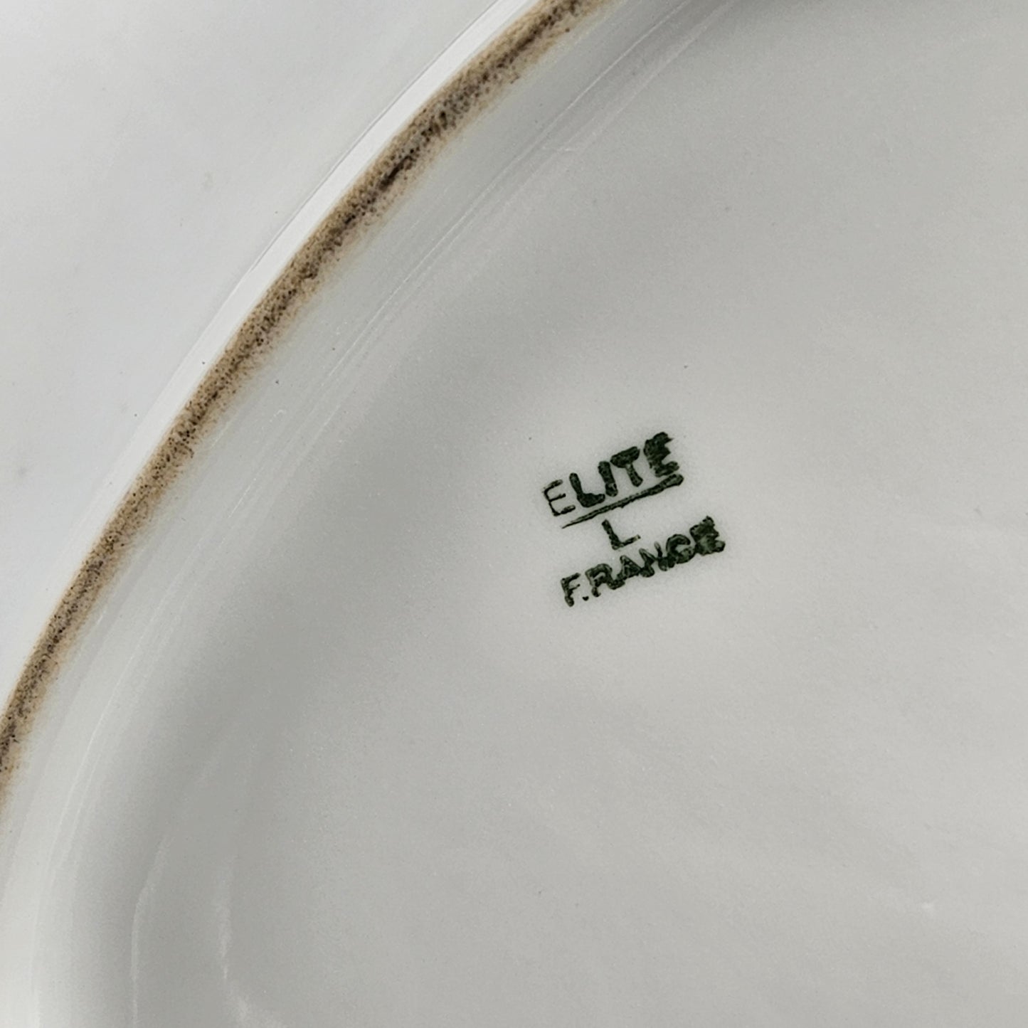 Hand-Painted Limoges Porcelain Handled Dish