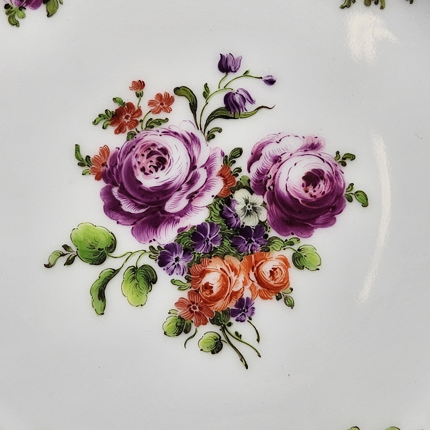Royal Vienna Floral & Cobalt Blue with Gold Plate
