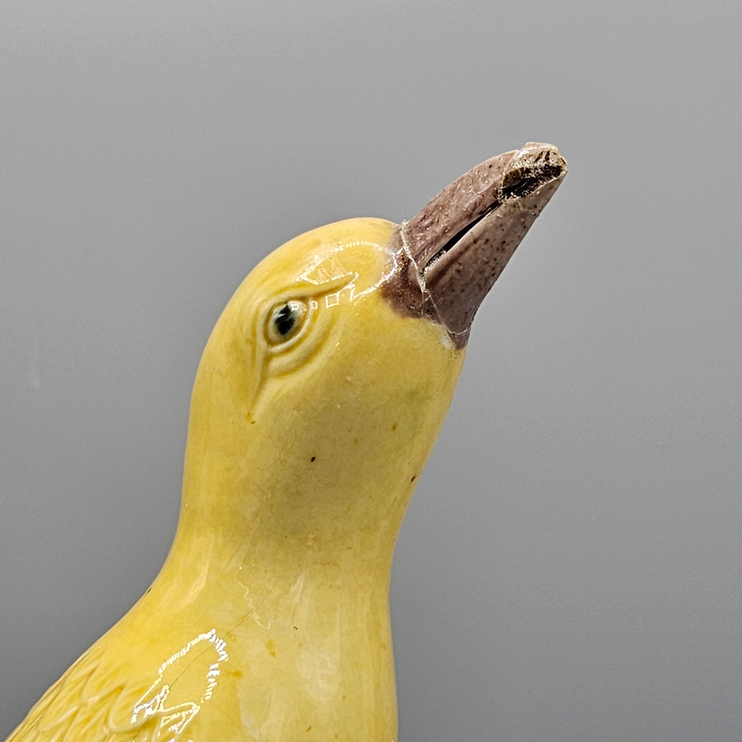 Vintage Chinese Porcelain Yellow Bird Figure