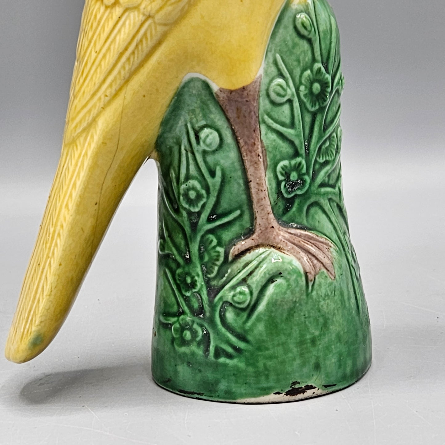 Vintage Chinese Porcelain Yellow Bird Figure