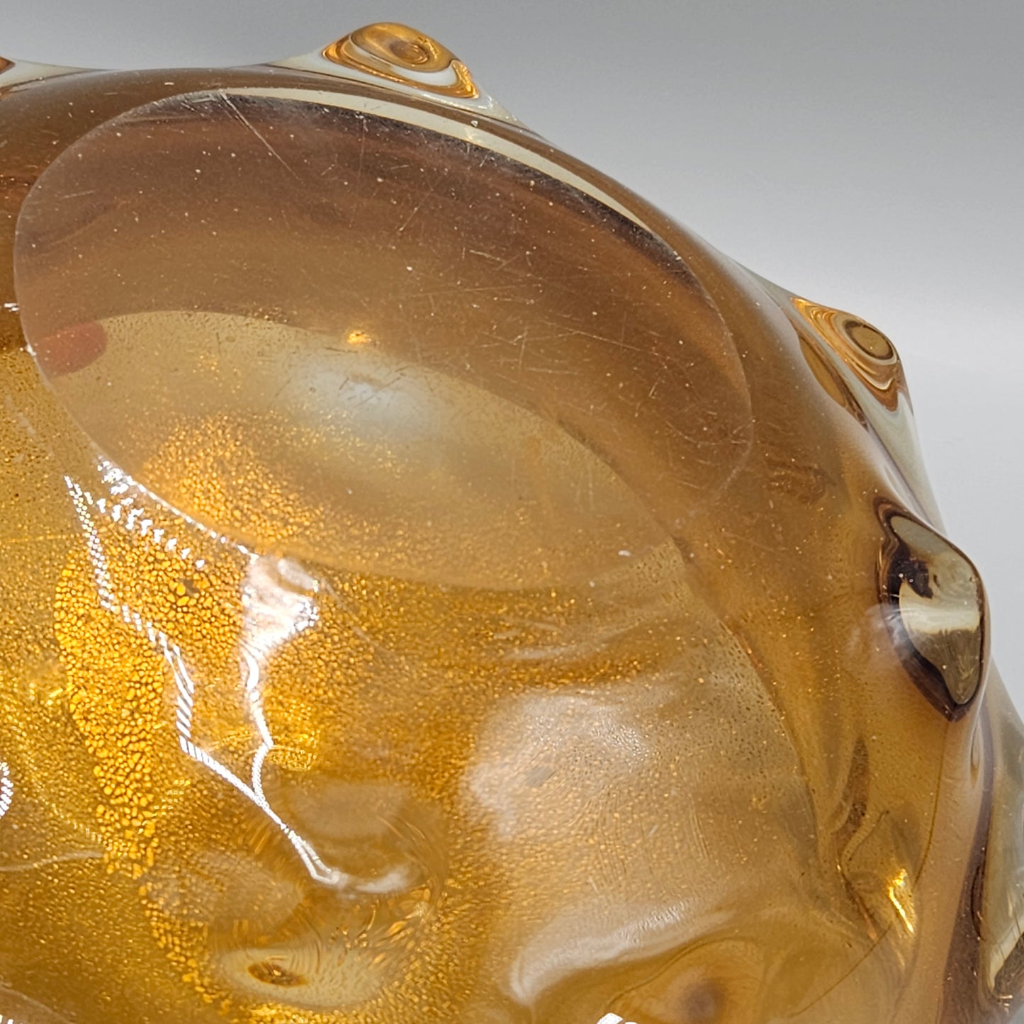 Murano Glass Anemone / Geode Bowl