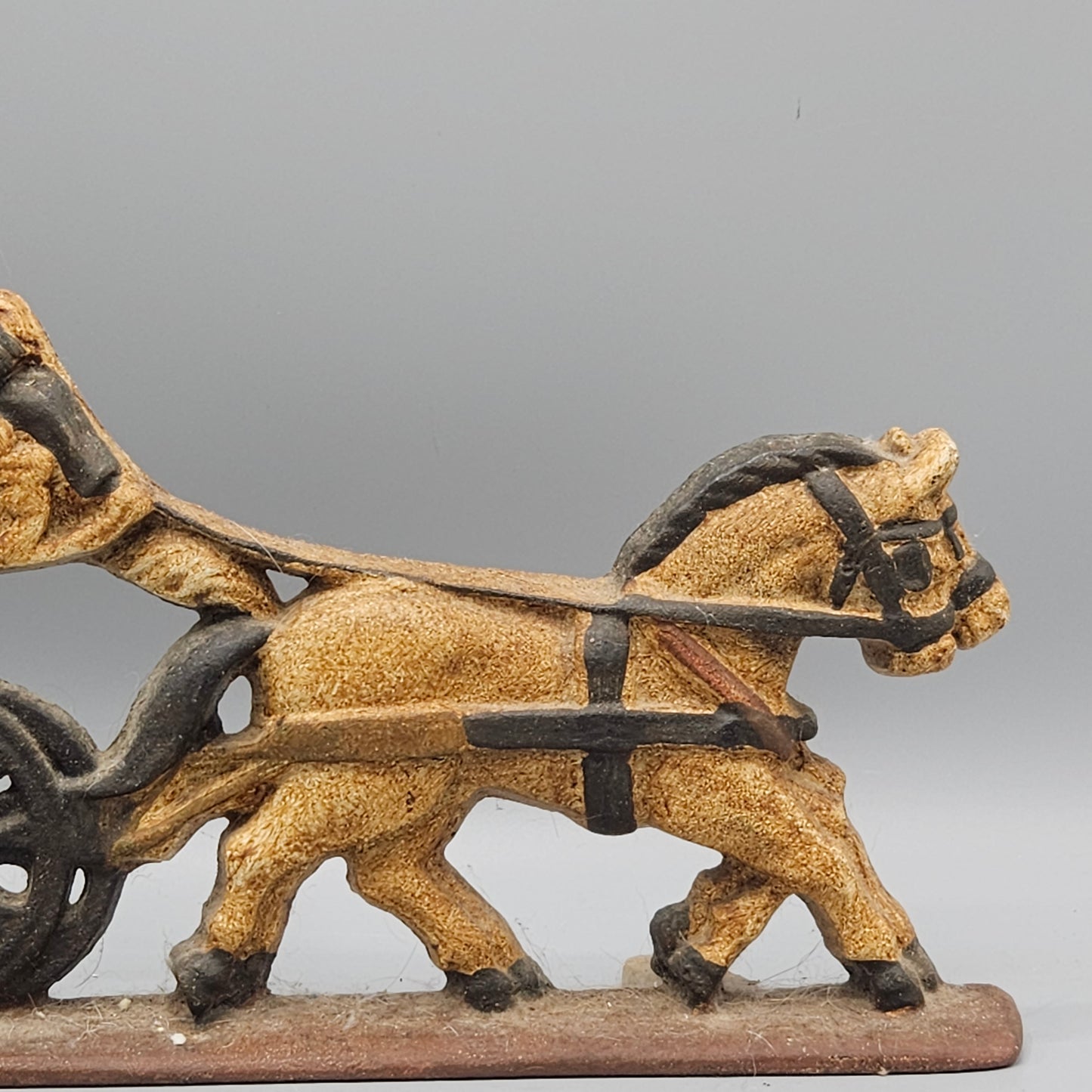 Antique Hubley Style Cast Iron Stage Coach/Horse & Carriage Doorstop