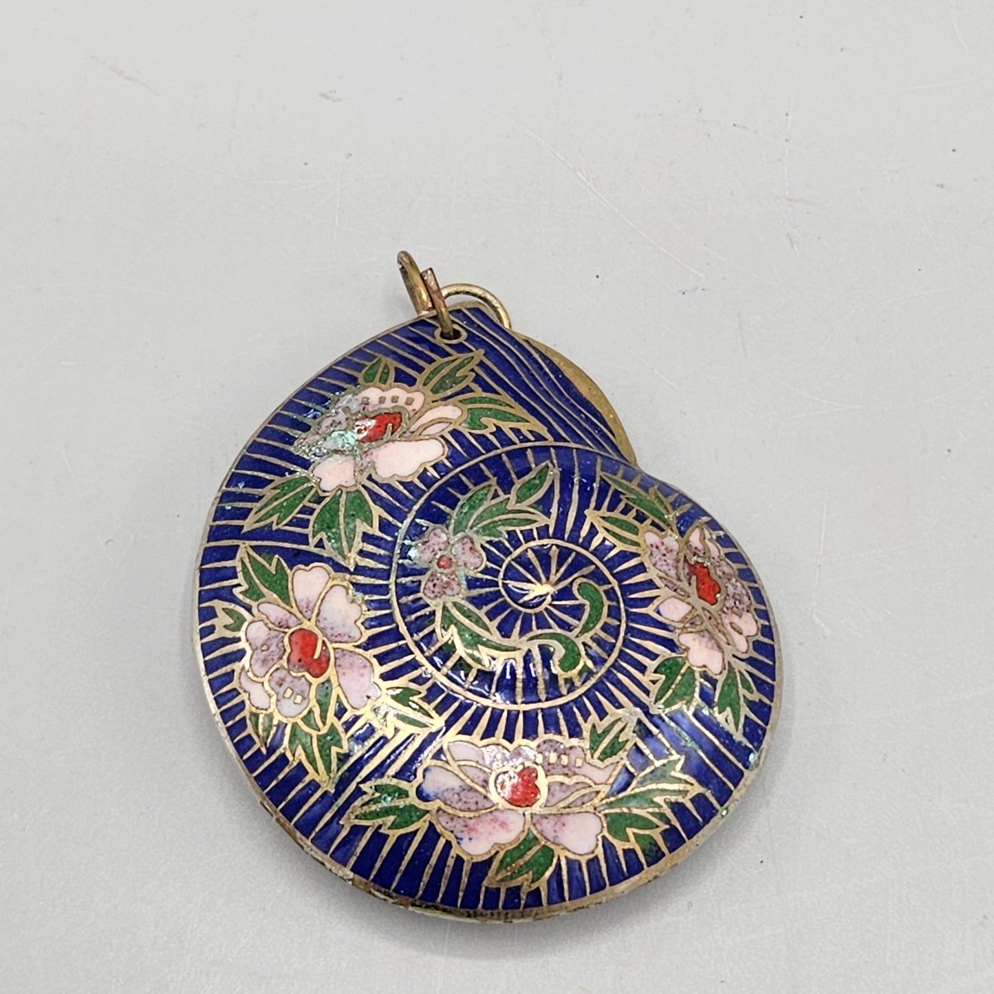 Chinese Cloisonné Snail Pendant