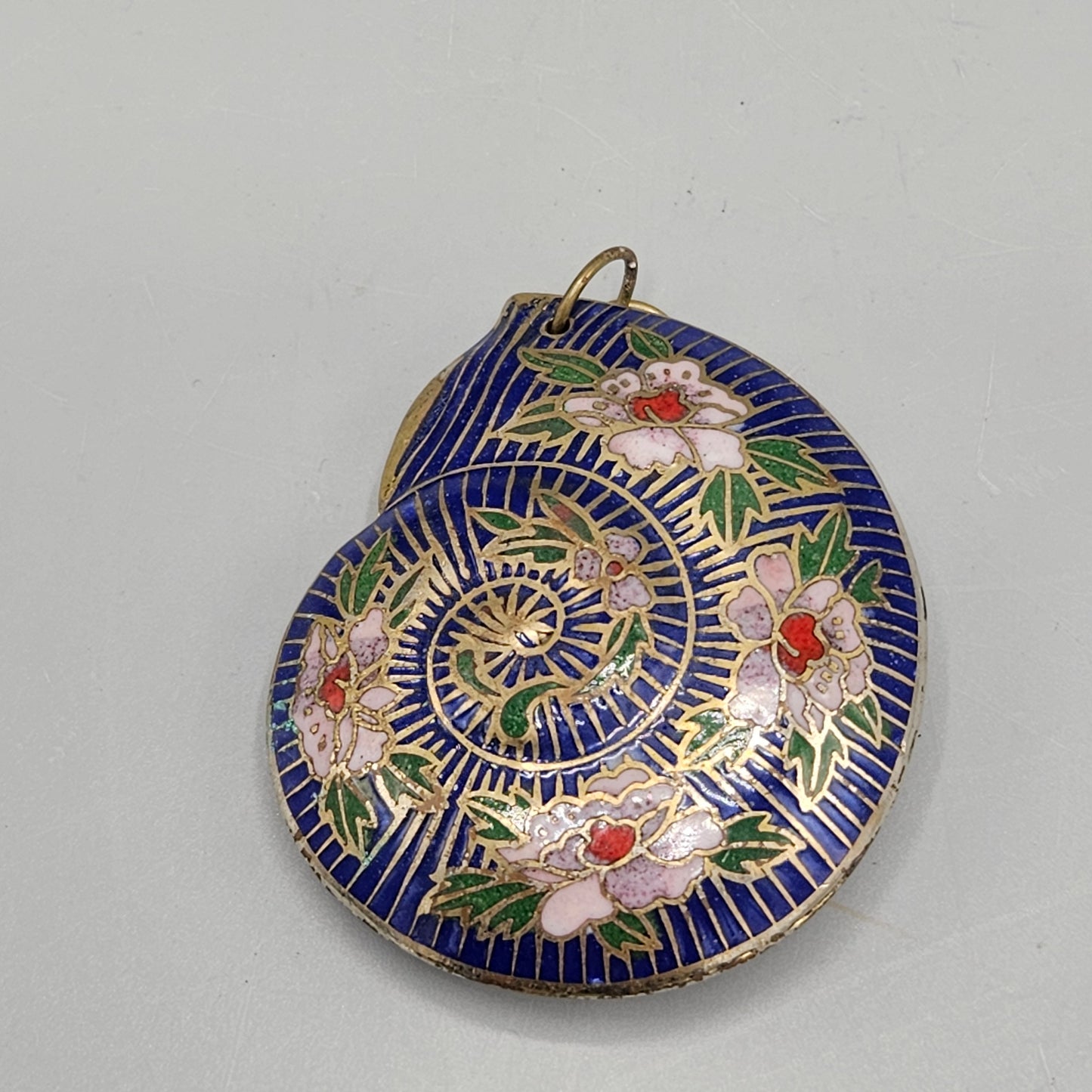Chinese Cloisonné Snail Pendant
