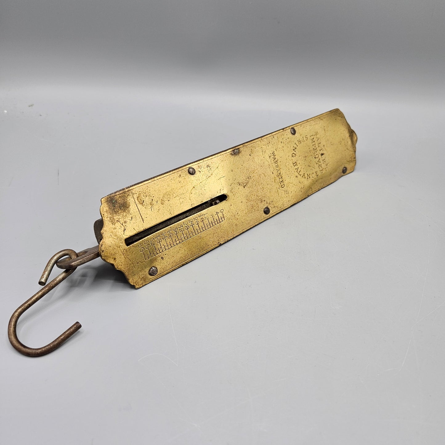 Antique Brass Salter's Improved Spring Balance Scale