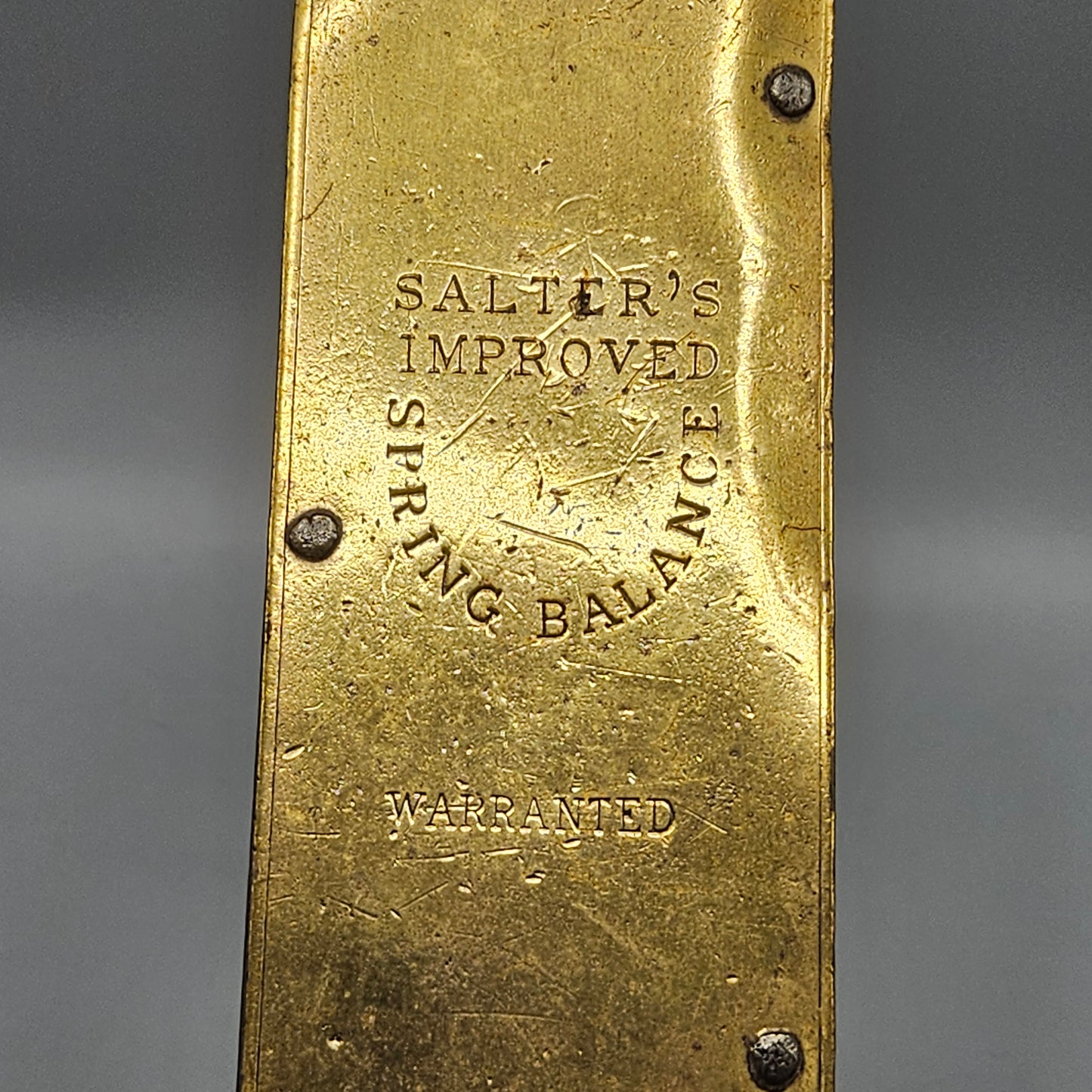 Antique Brass Salter's Improved Spring Balance Scale