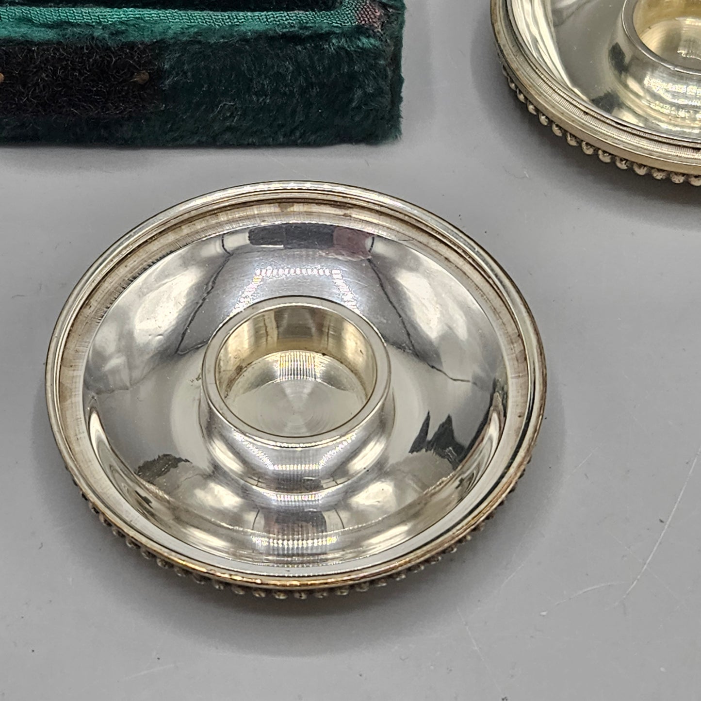 Pair Silverplate Traveling Candlesticks