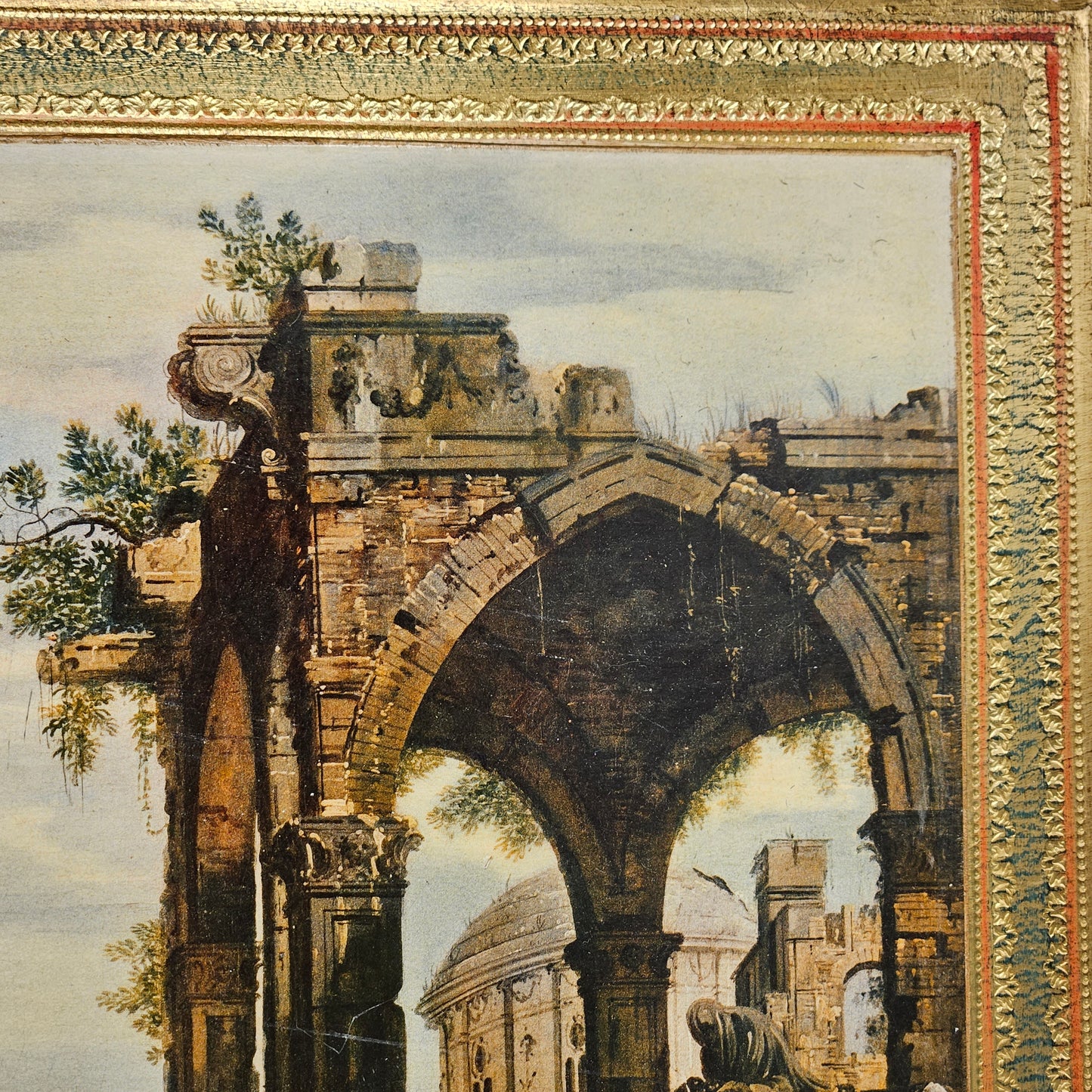 Framed Print Canaletto "Capriccio with Ruins and Porta Portello"