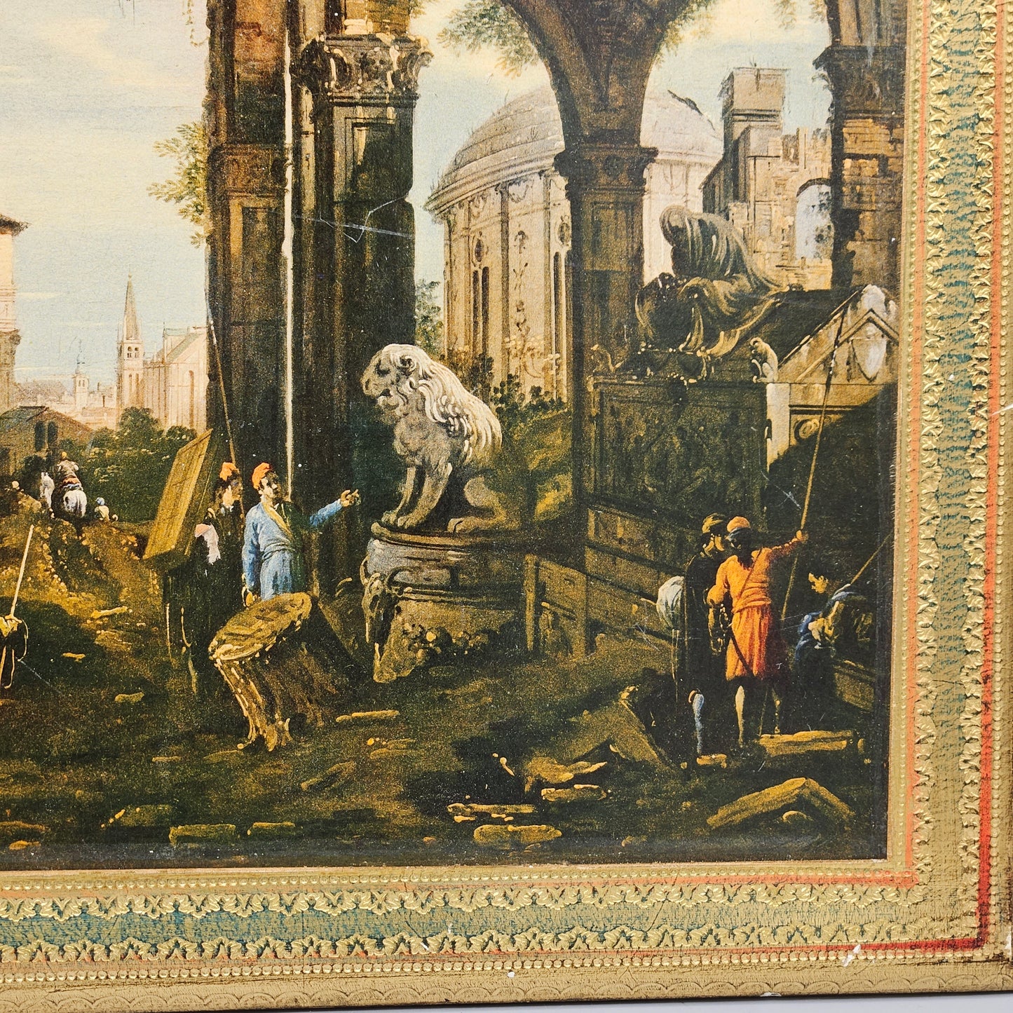 Framed Print Canaletto "Capriccio with Ruins and Porta Portello"
