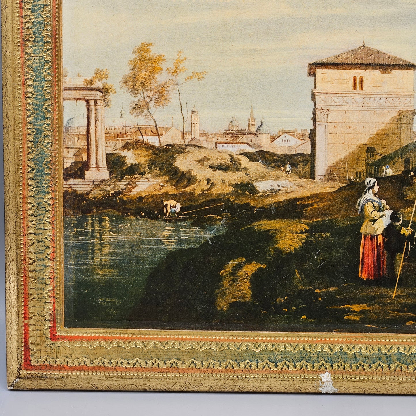 Framed Print Canaletto "Capriccio with Ruins and Porta Portello"