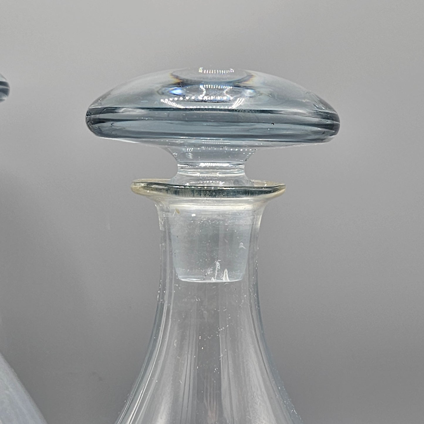 Pair MCM Strombergshyttan Crystal Decanters