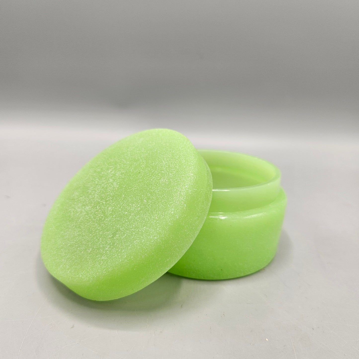 Murano Jade Green Frosted Glass Box