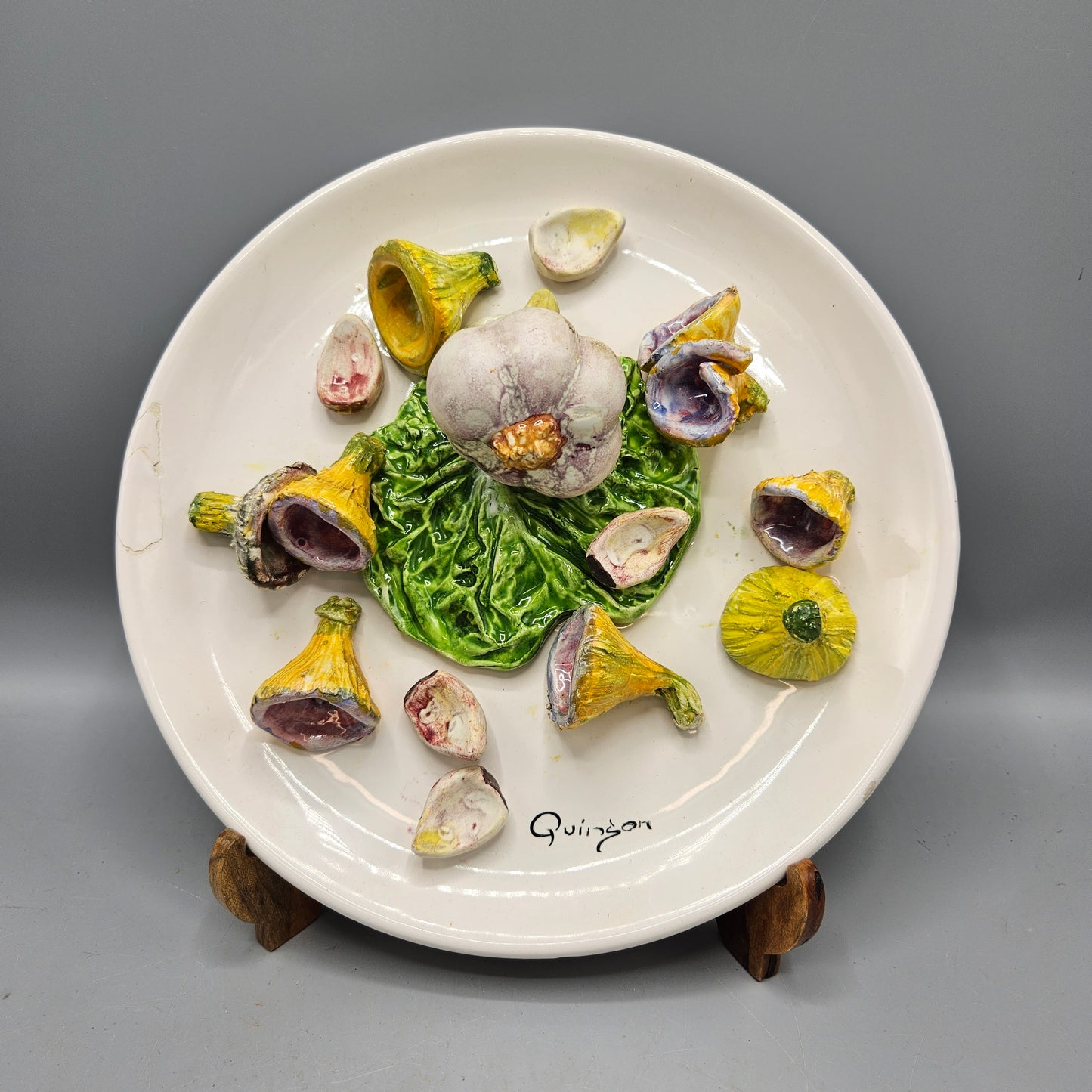 Quinson Palissy Ware Plate