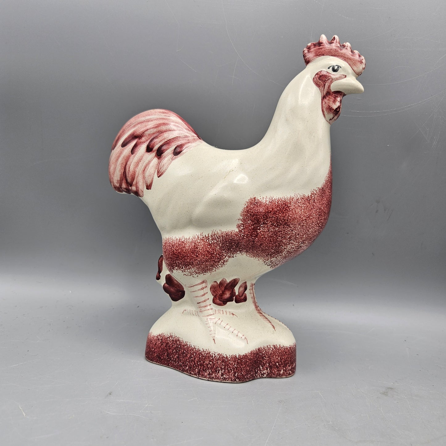 Pair of Rye Pottery Cockerel and Hen Figures