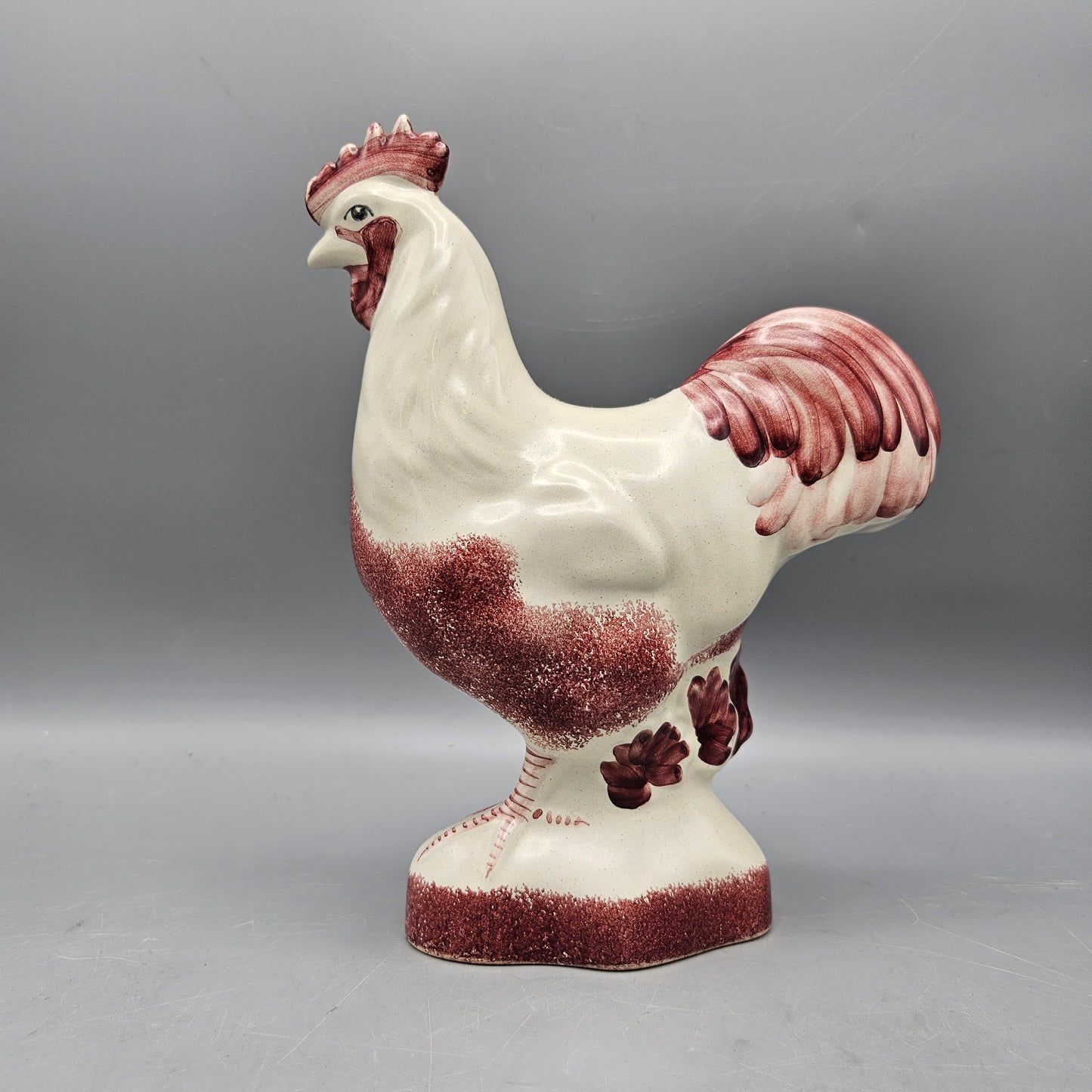 Pair of Rye Pottery Cockerel and Hen Figures